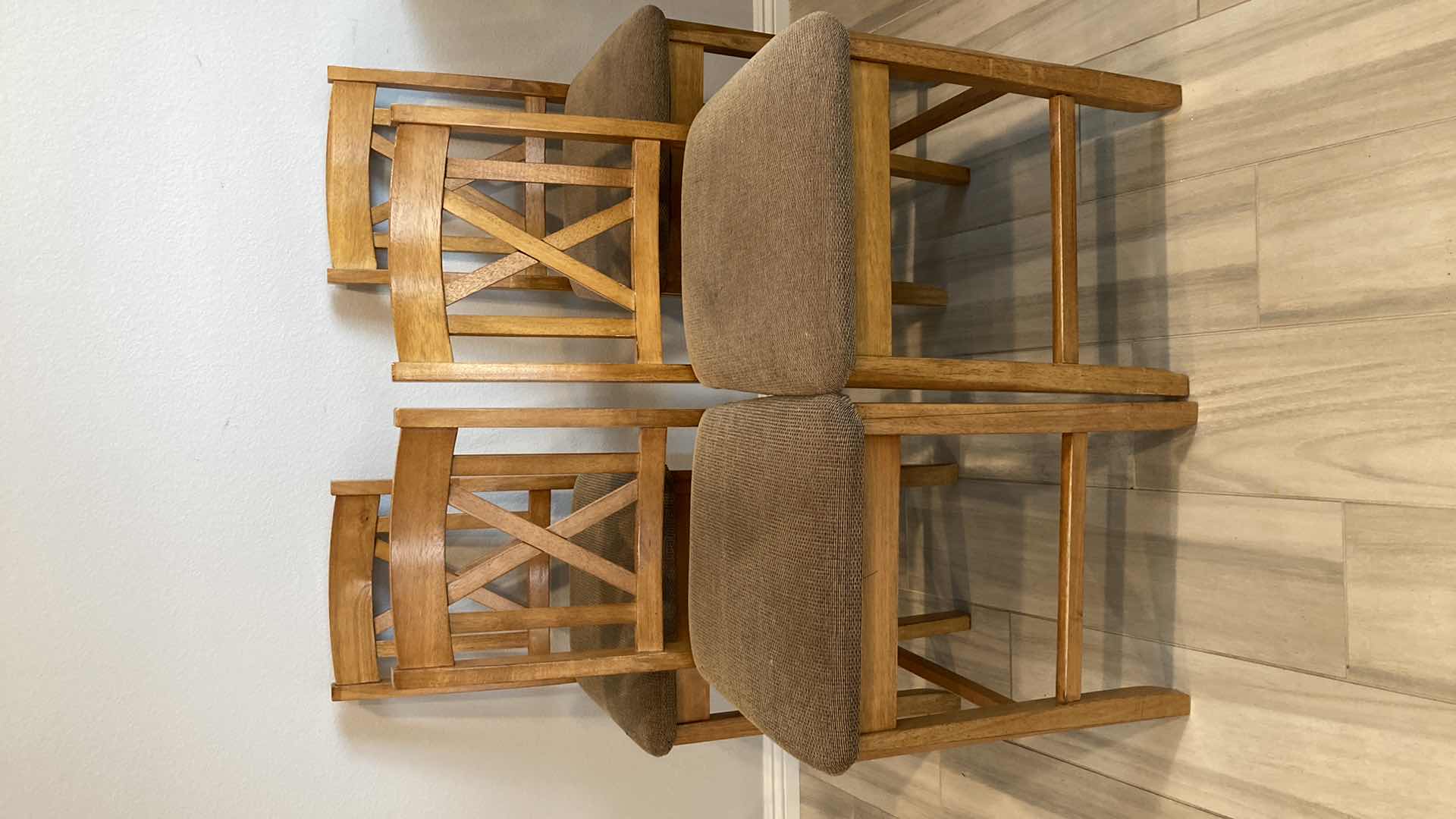 Photo 1 of EMERALD HOME DINING TABLE & 4 BAR STOOLS W LAZY SUSAN & FOLD OUT LEAFS 46”-60” X 36.25”