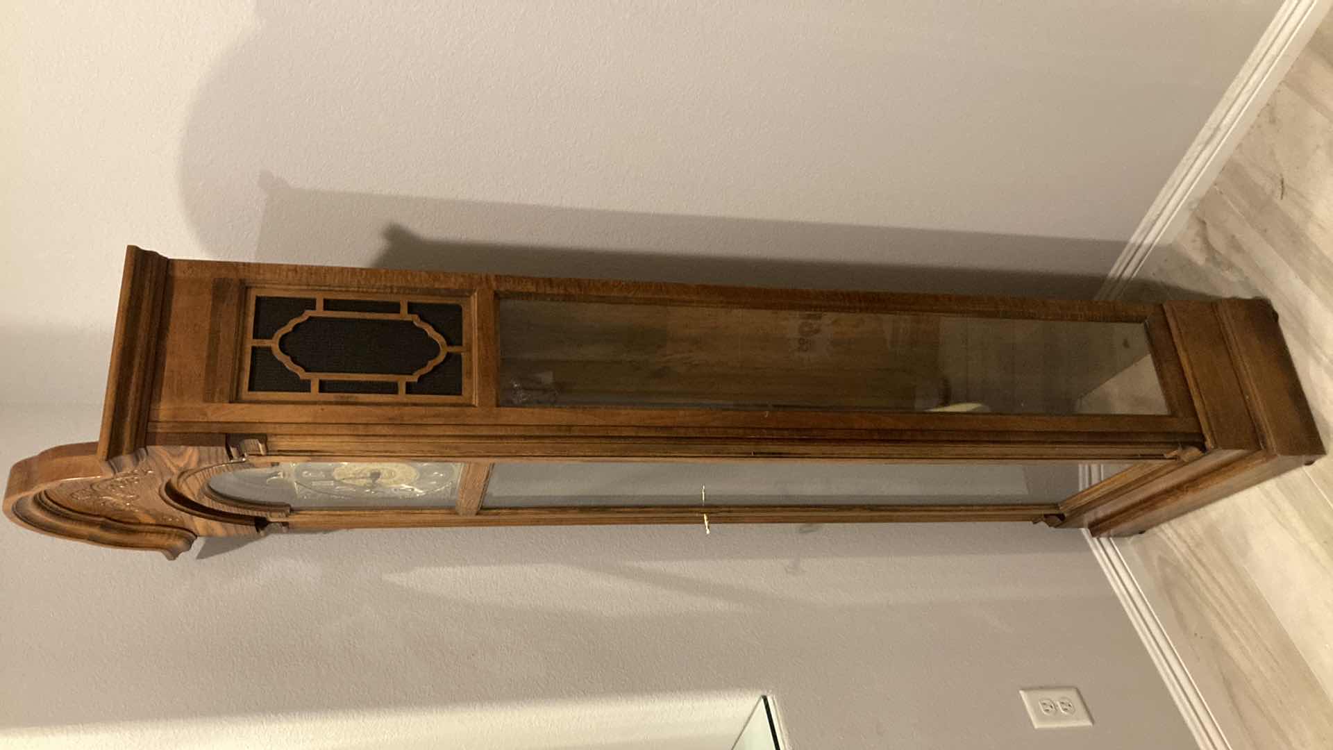 Photo 1 of HOWARD MILLER GRANDFATHER CLOCK MODEL 610-569 18” X 11” H83.5”  (NO WEIGHTS)