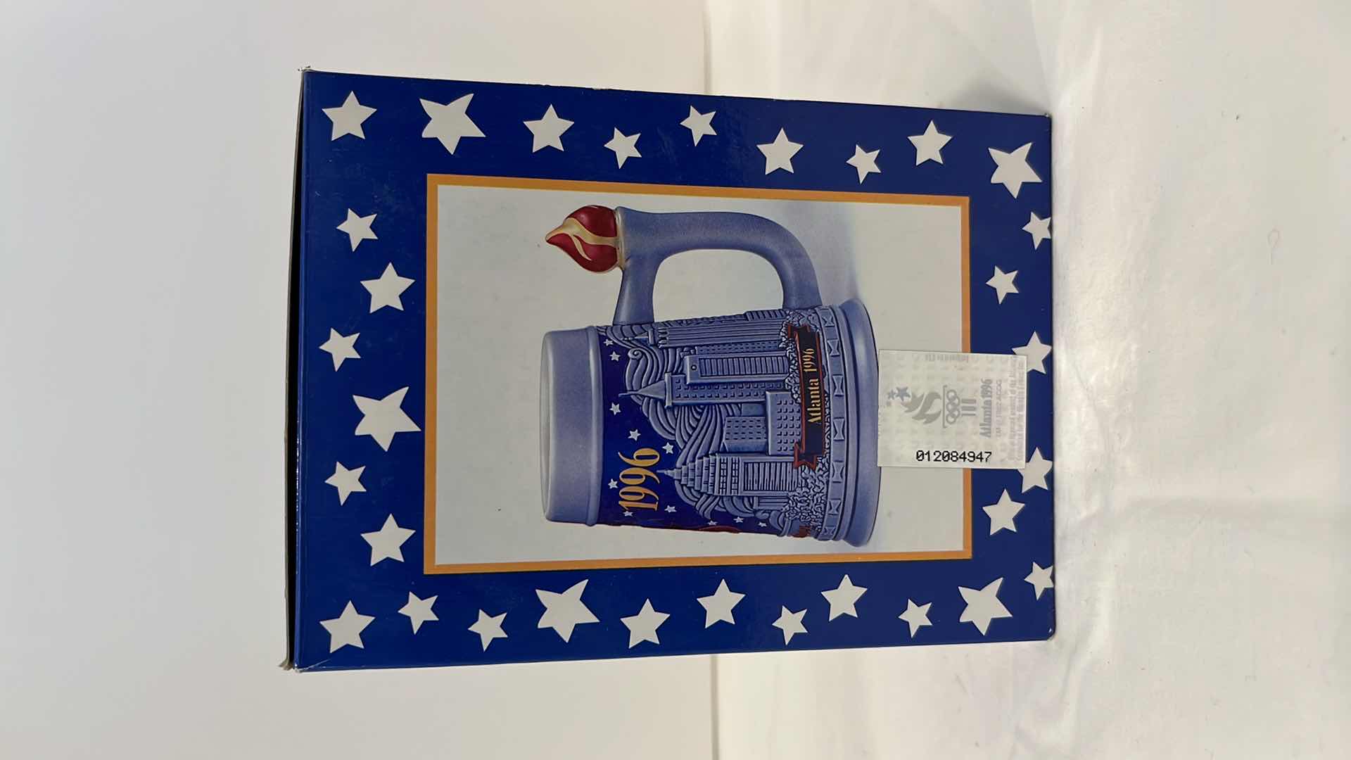 Photo 1 of ANHEUSER-BUSCH, INC. ATLANTA 1996 OLYMPIC GAMES STEIN, 100TH OLYMPIC GAMES, 1992, COA INCLUDED