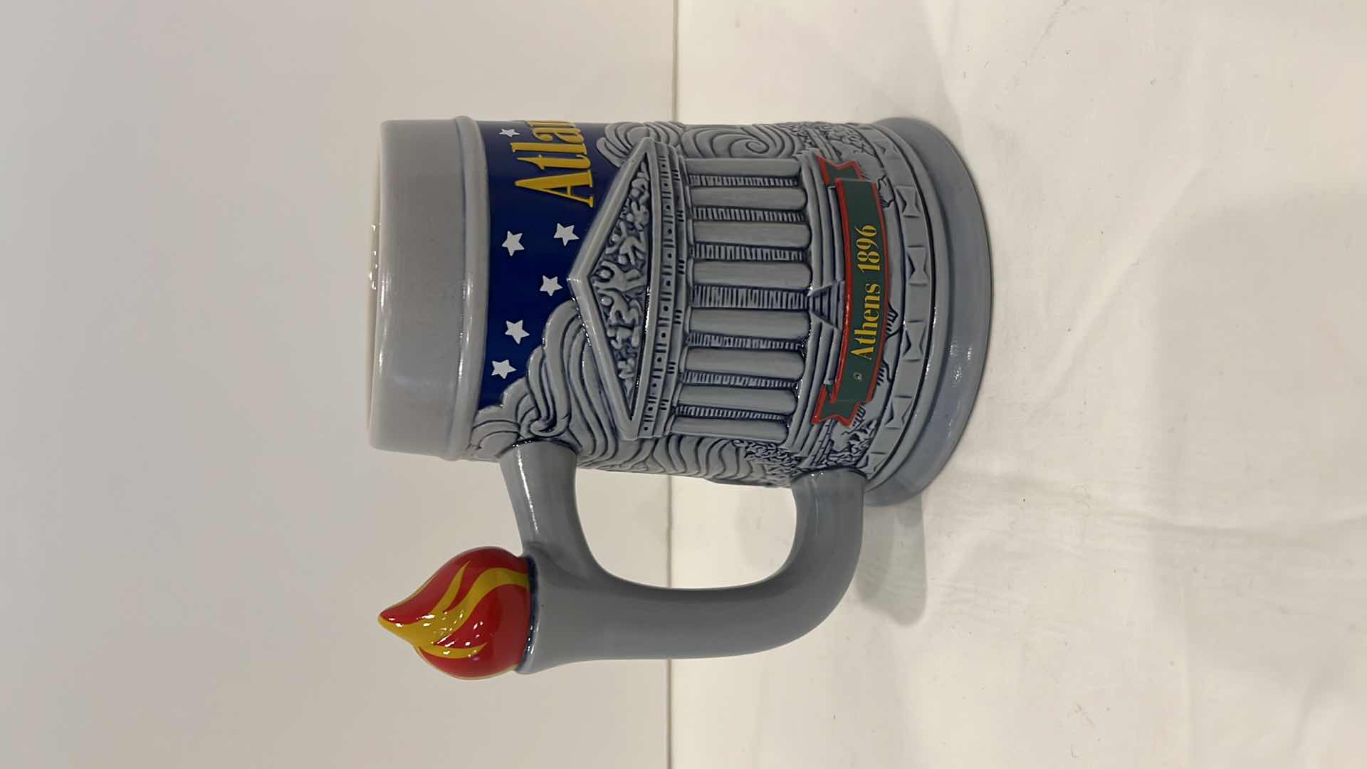 Photo 1 of ANHEUSER-BUSCH, INC. ATLANTA 1996 OLYMPIC GAMES STEIN, 100TH OLYMPIC GAMES, 1992, COA INCLUDED