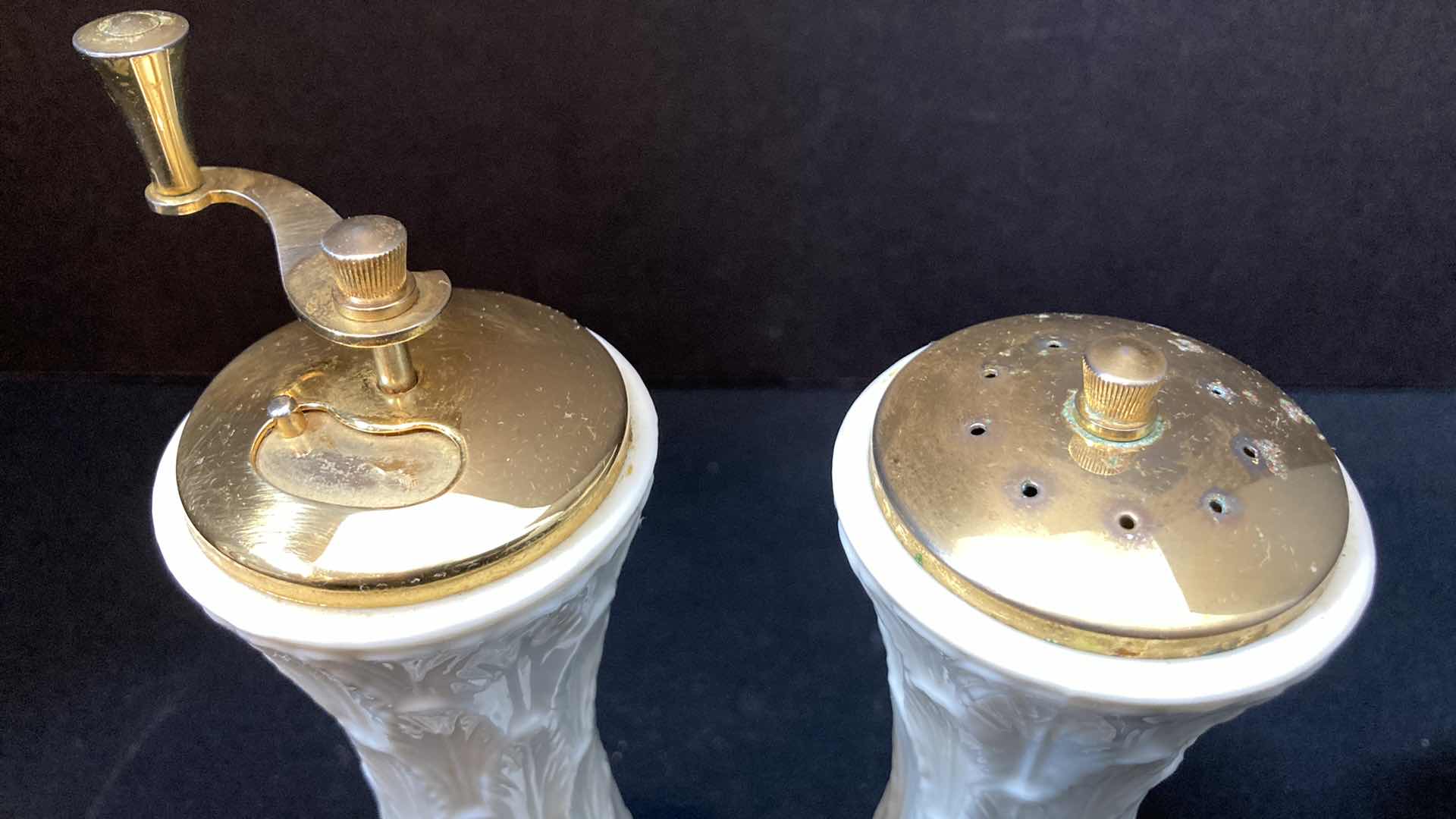 Photo 1 of LENOX FINE PORCELAIN SALT SHAKER & PEPPER GRINDER H8”