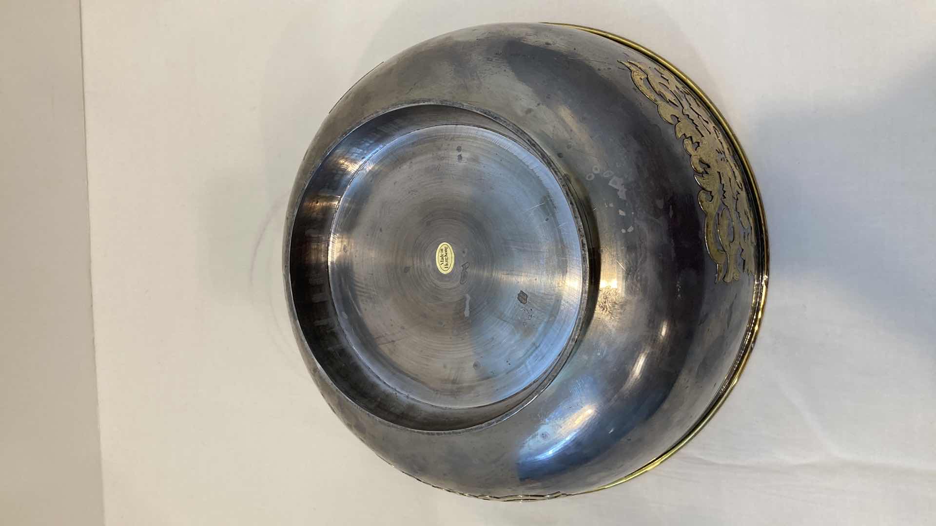 Photo 1 of HONG KONG SOLID PEWTER & BRASS BOWL