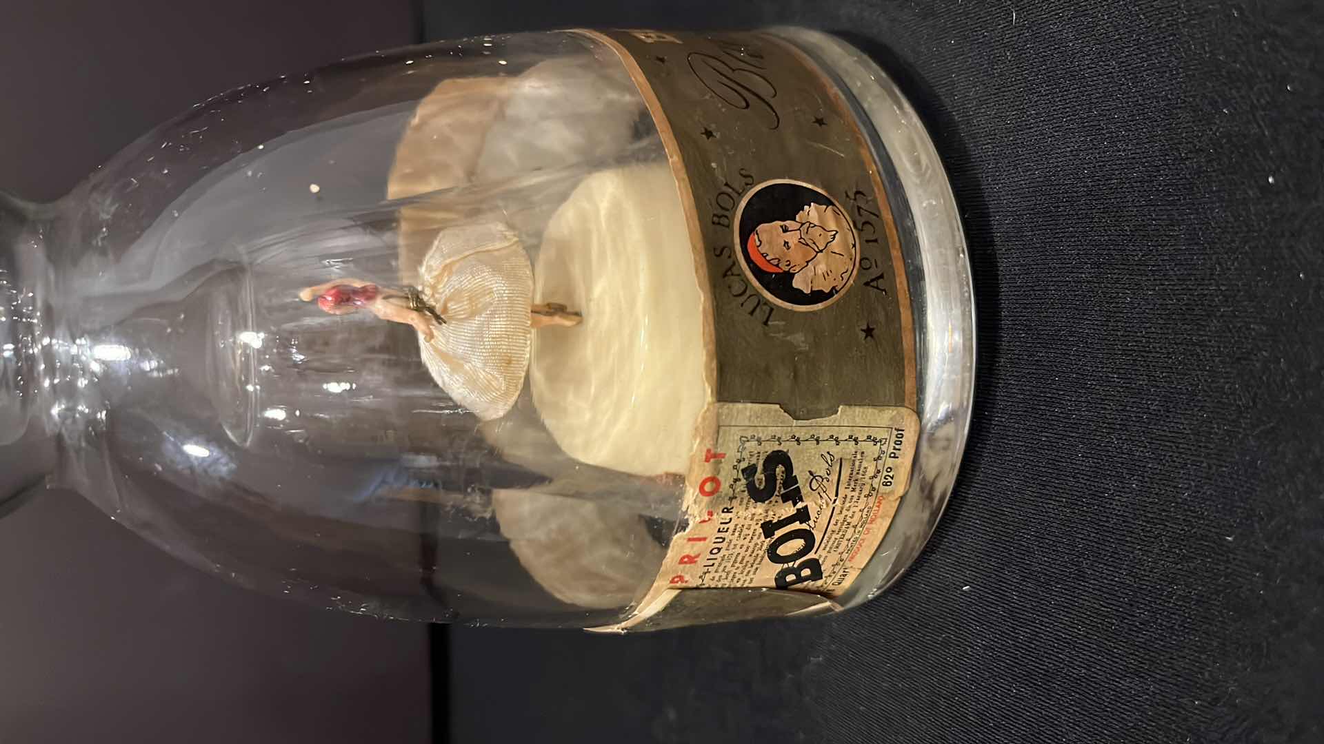 Photo 1 of BOLS BALLERINA FUNCTIONAL DECANTER MUSIC BOX, CIRCA 1960