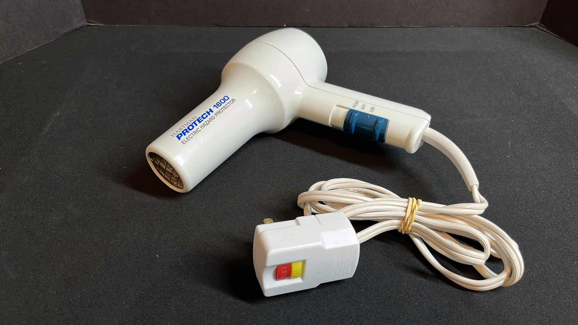 Photo 1 of BLACK&DECKER LIGHT N EASY SPRAY STEAM DRY IRON, HARTMAN PROTECH 1600 BLOW DRYER (MODEL E1600P) & VINTAGE STYLE LAUNDRY SERVICE METAL TIN DECOR 13” X 9”