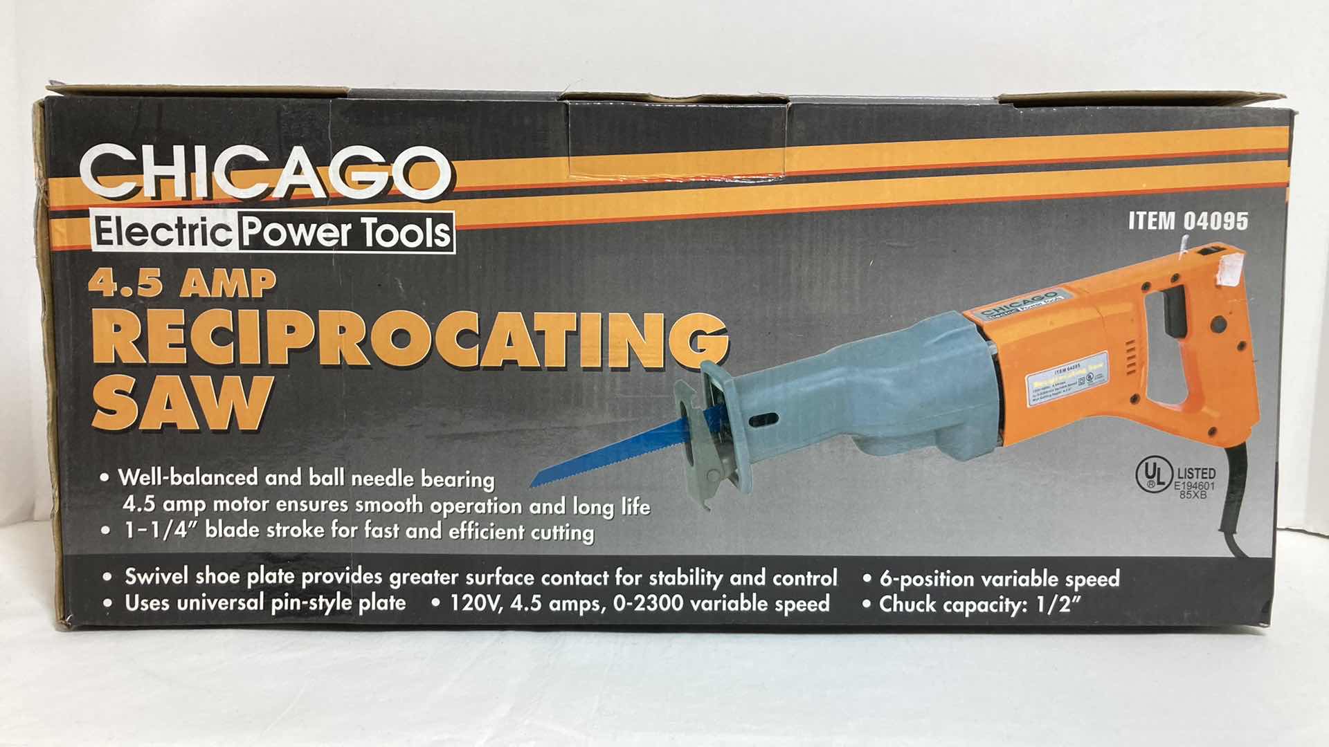 Photo 1 of CHICAGO ELECTRIC POWER TOOLS 4.5 AMP RECIPROCATING SAW MODEL  04095