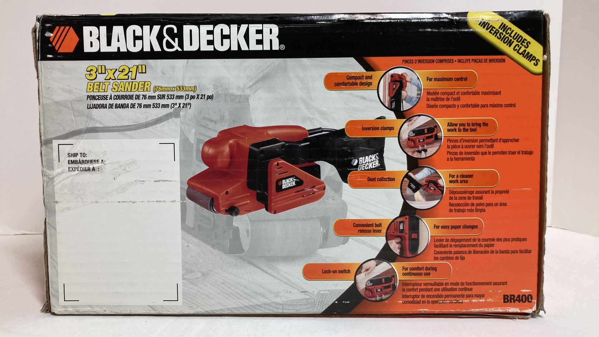 Photo 1 of BLACK & DECKER BELT SANDER MODEL BR400