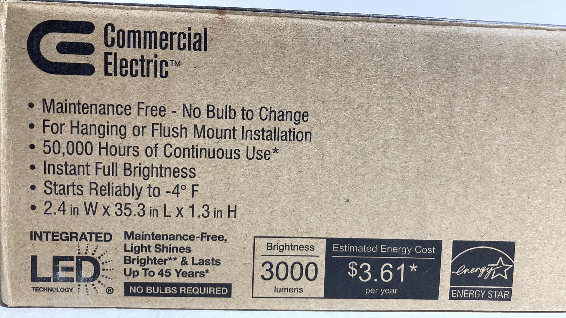 Photo 1 of COMMERCIAL ELECTRIC 3FT LED SHOP LIGHT (2)