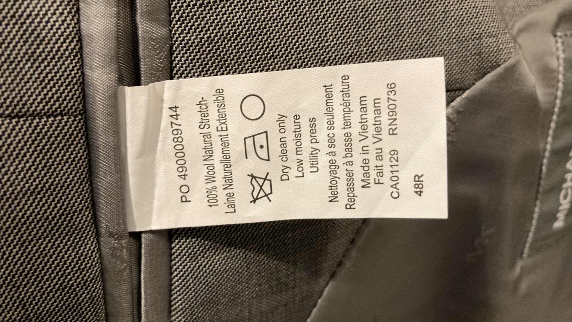 Photo 1 of MICHAEL KORS SUIT JACKET 48R & DRESS PANTS 40W/30L