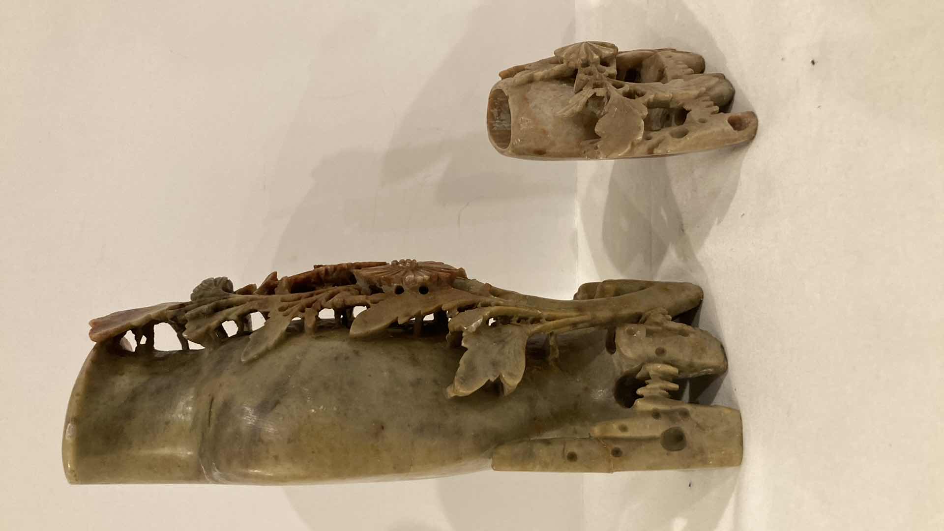 Photo 1 of CARVED STONE DECOR (2) 4.5” X 8”