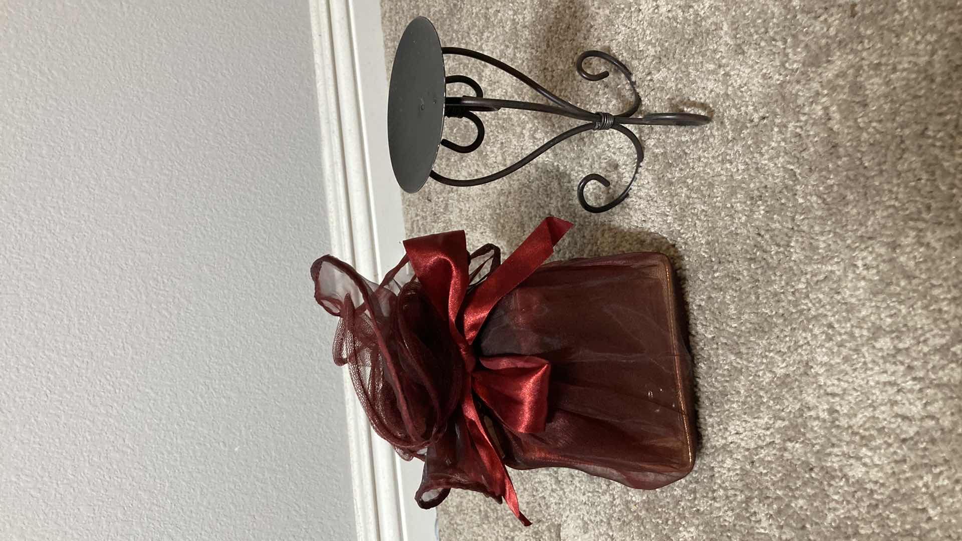 Photo 1 of FLORAL DECOR (2) W CANDLE & HOLDER H16”