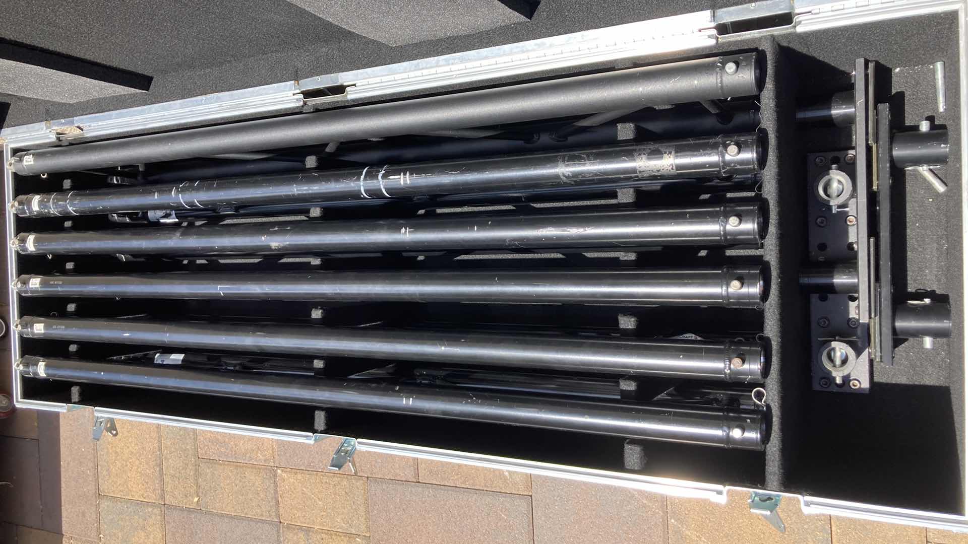 Photo 1 of ANVIL CASES STAGE CASE ON CASTERS W REVOLUTION UNIVERSAL STACKER KIT 71” X 23” H20”