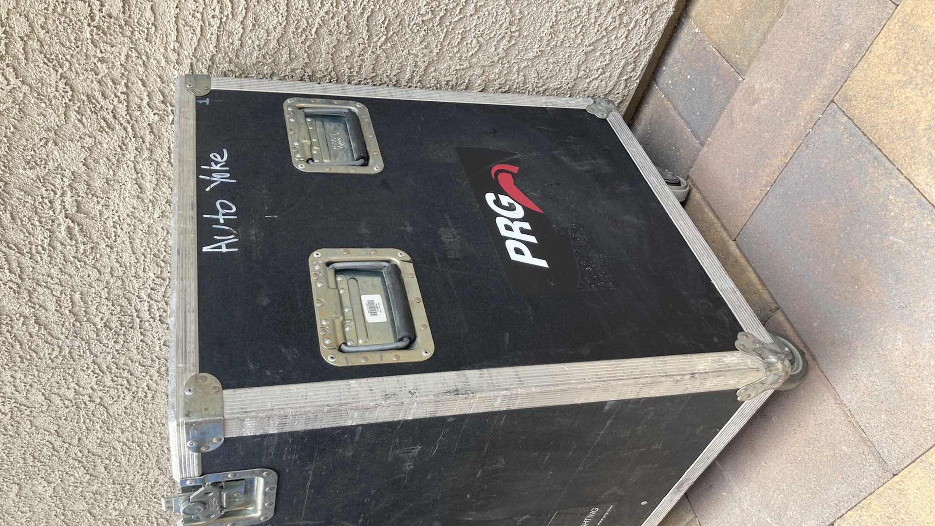 Photo 3 of CALZONE CASES CO STAGE CHEST ON CASTERS W RADIANT HANGERS (8) & HANGING BRACKET LED FRAME MODULES (16) 32” X 24” H34”