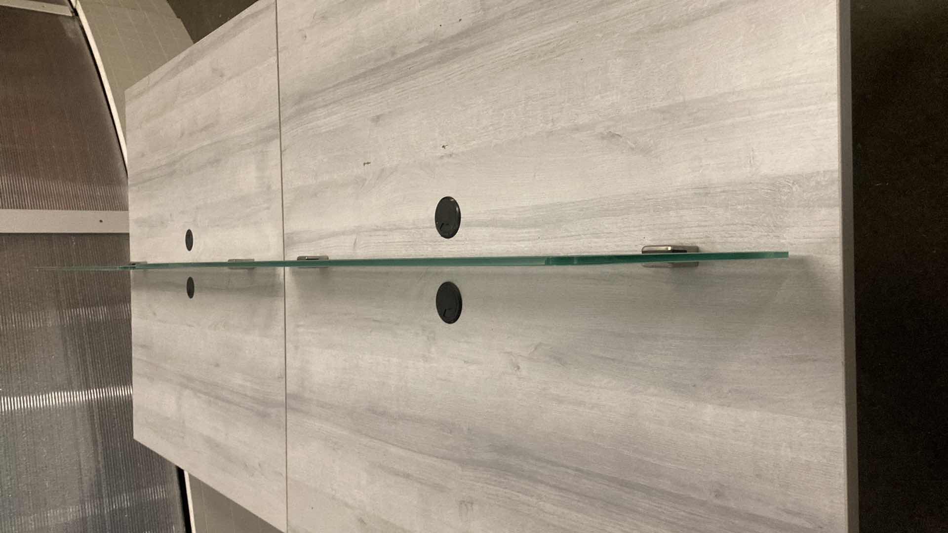 Photo 1 of 4 PERSON BENCHING WORK STATION W WOOD TOP & STEEL FRAME 95” X 47.5” H31”-44”