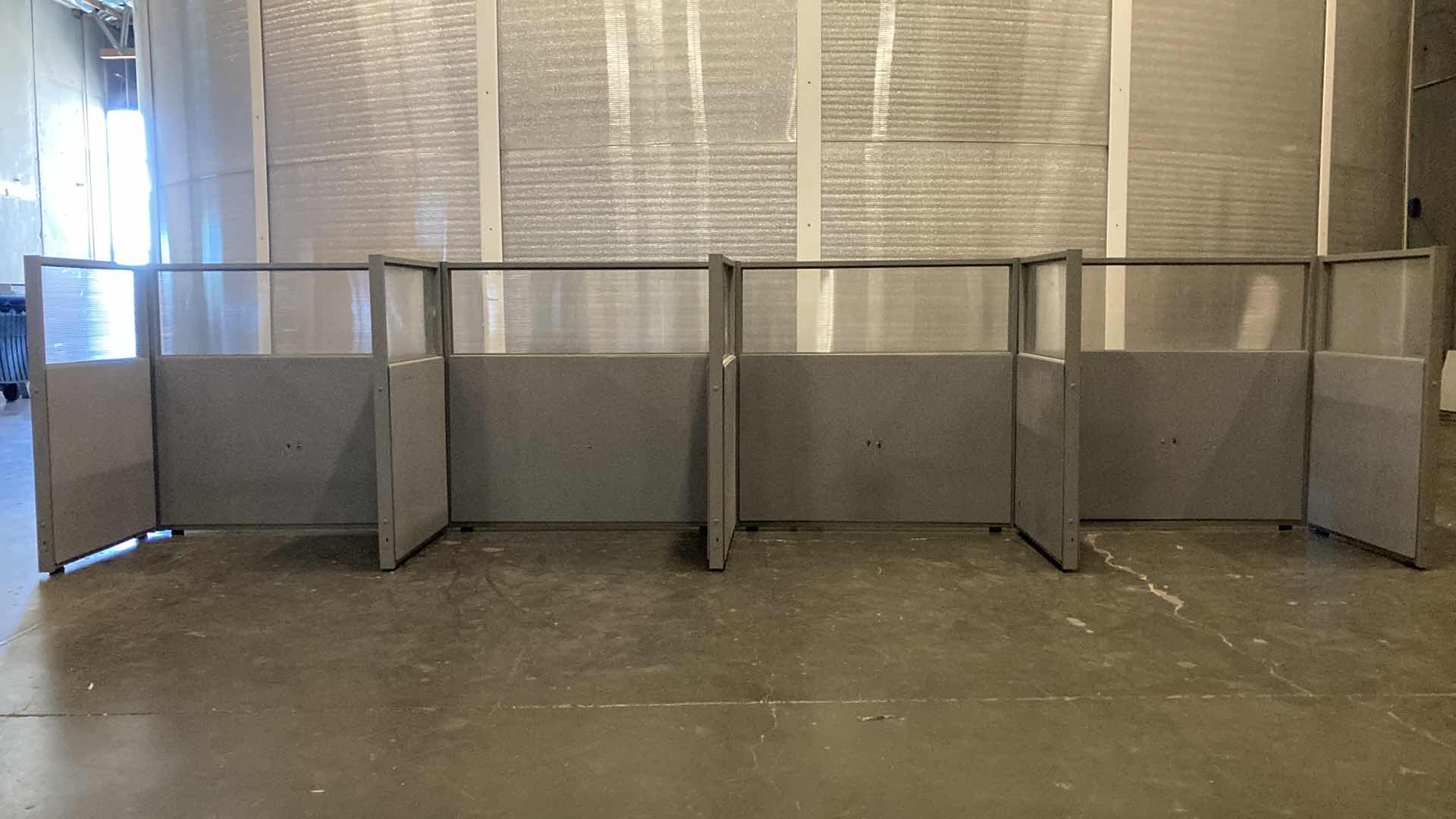 Photo 2 of WORK STATION 9 PANEL CUBICLE DIVIDER 203” X 32” H47”