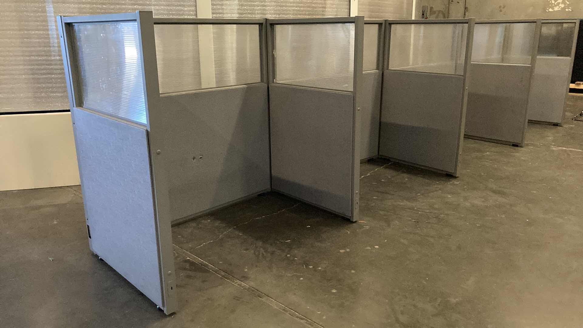 Photo 1 of WORK STATION 9 PANEL CUBICLE DIVIDER 203” X 32” H47”