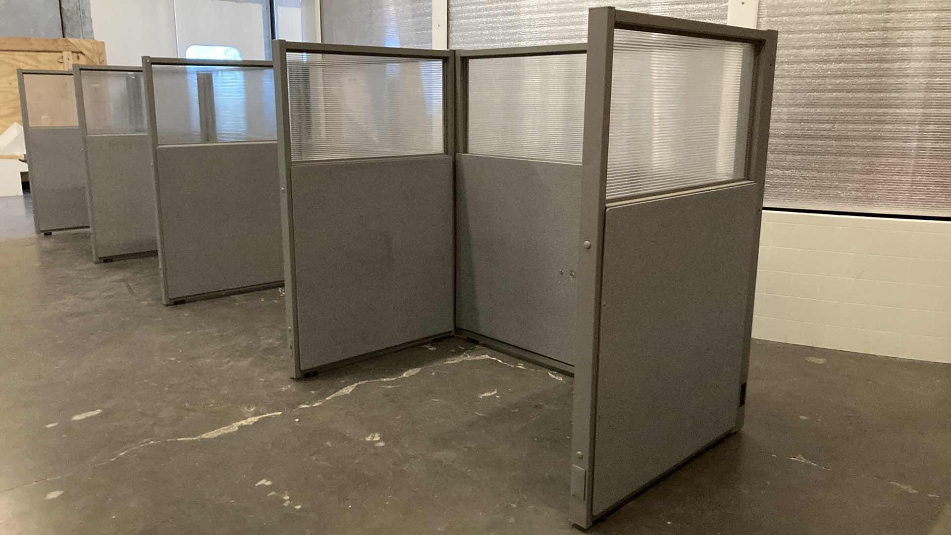 Photo 1 of WORK STATION 9 PANEL CUBICLE DIVIDER 203” X 32” H47”