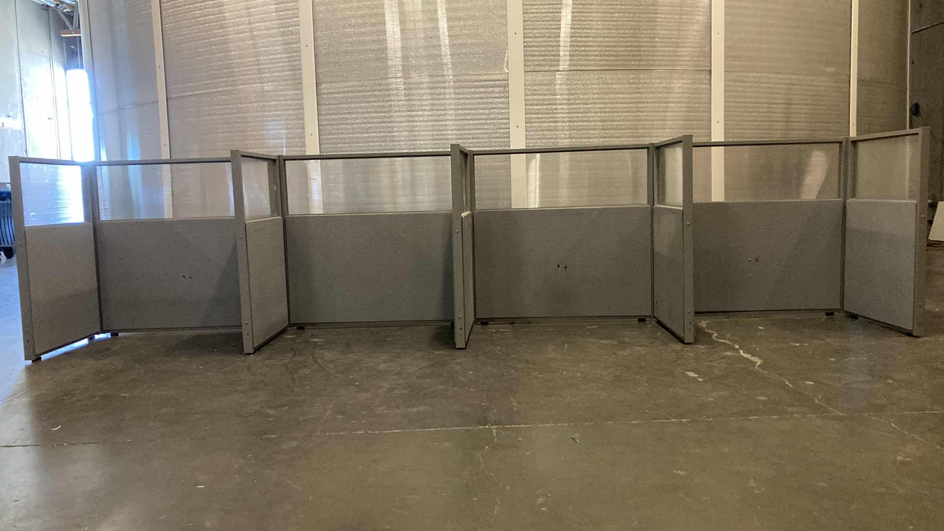 Photo 1 of WORK STATION 9 PANEL CUBICLE DIVIDER 203” X 32” H47”