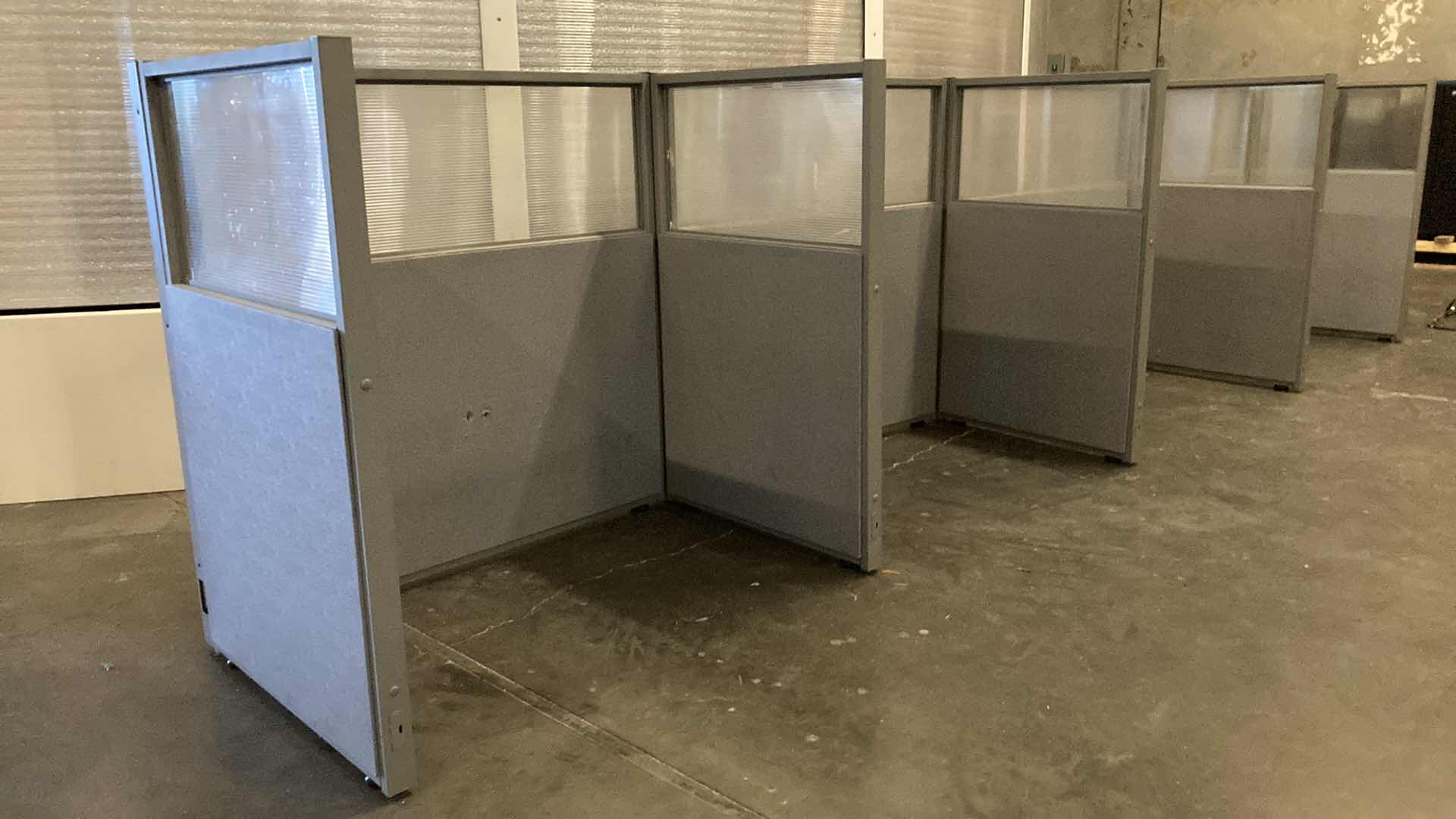 Photo 3 of WORK STATION 9 PANEL CUBICLE DIVIDER 203” X 32” H47”