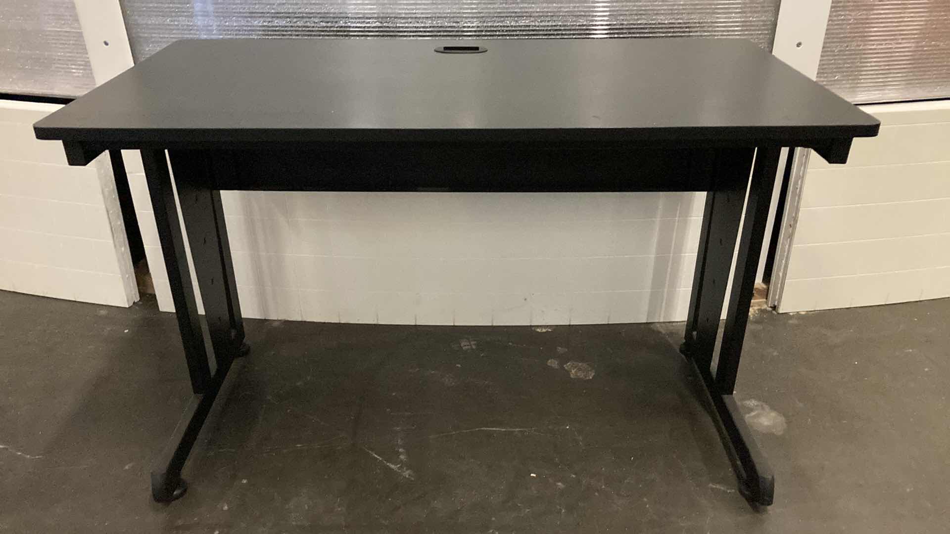 Photo 1 of COMPUTER WORKSTATION BLACK DESK 47” X 24” H30”