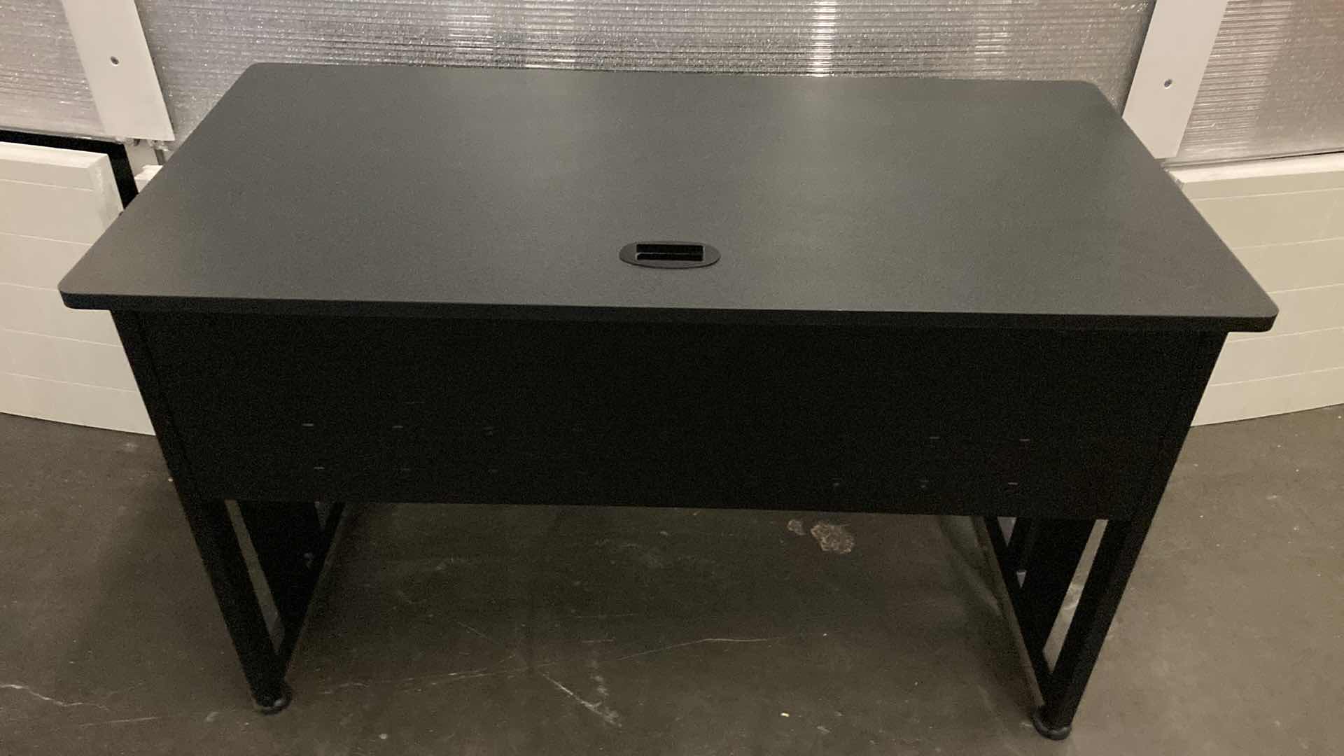 Photo 1 of COMPUTER WORKSTATION BLACK DESK 47” X 24” H30”