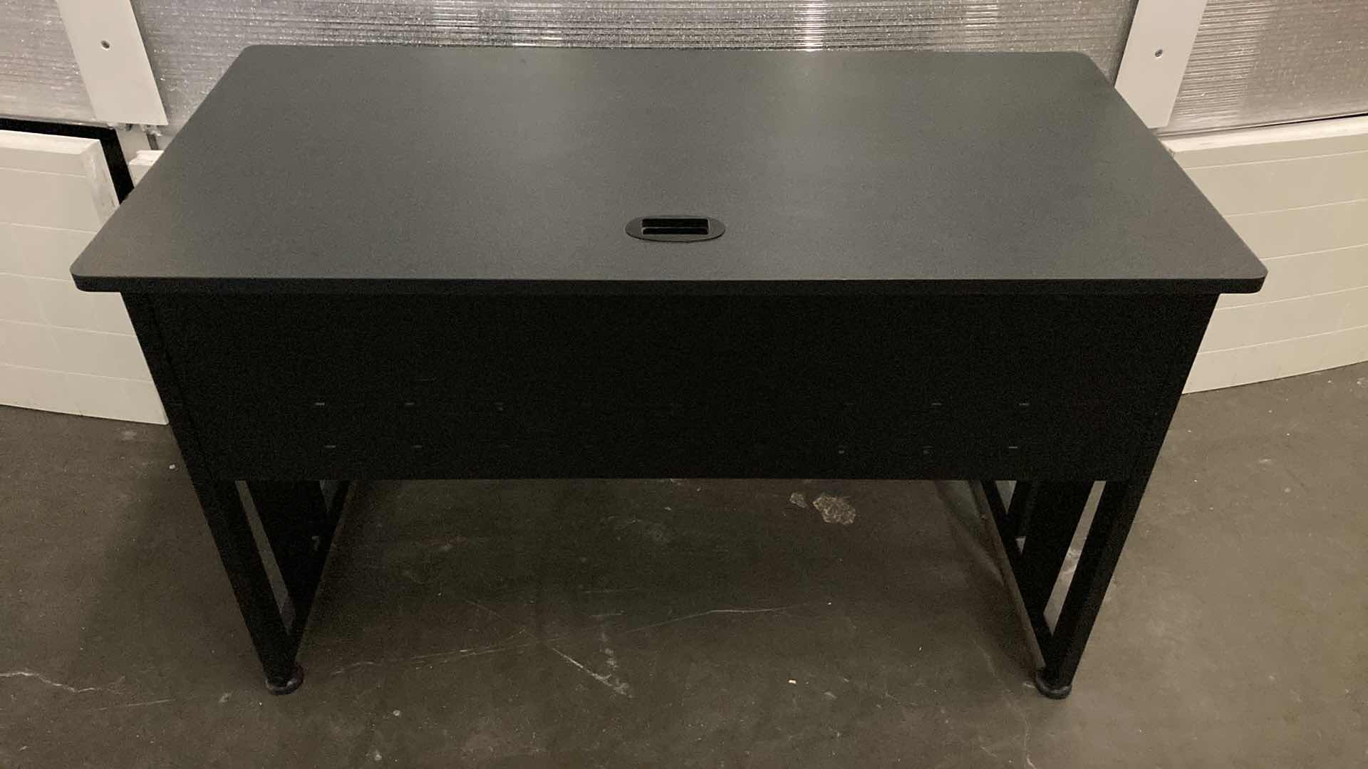 Photo 1 of COMPUTER WORKSTATION BLACK DESK 47” X 24” H30”