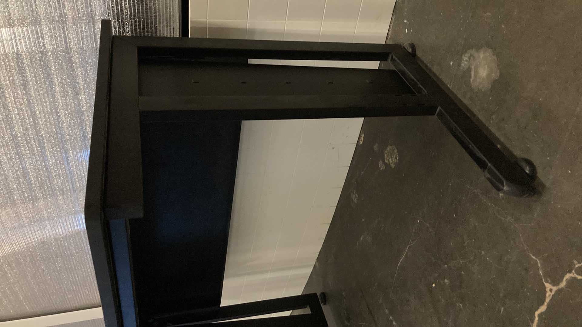 Photo 1 of COMPUTER WORKSTATION BLACK DESK 47” X 24” H30”