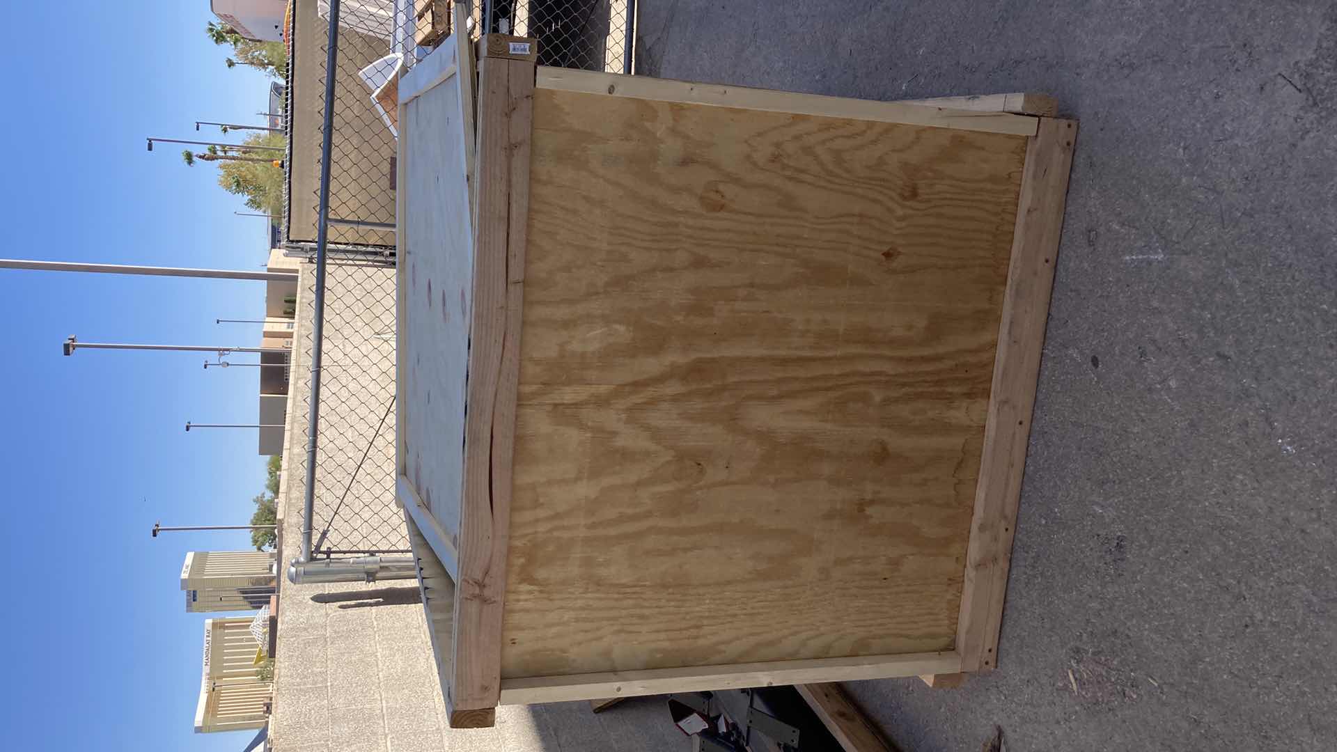 Photo 1 of WOOD CARGO SHIPPING CRATE W LID 51” X 52” H50”