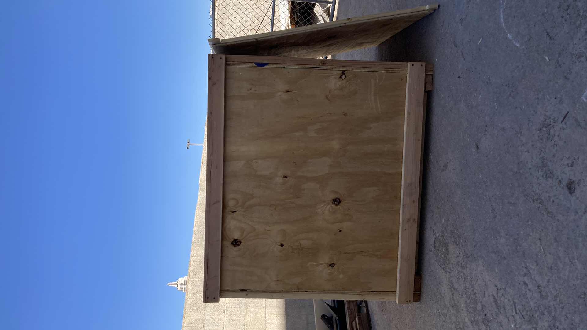 Photo 1 of WOOD CARGO SHIPPING CRATE W LID 51” X 52” H50”
