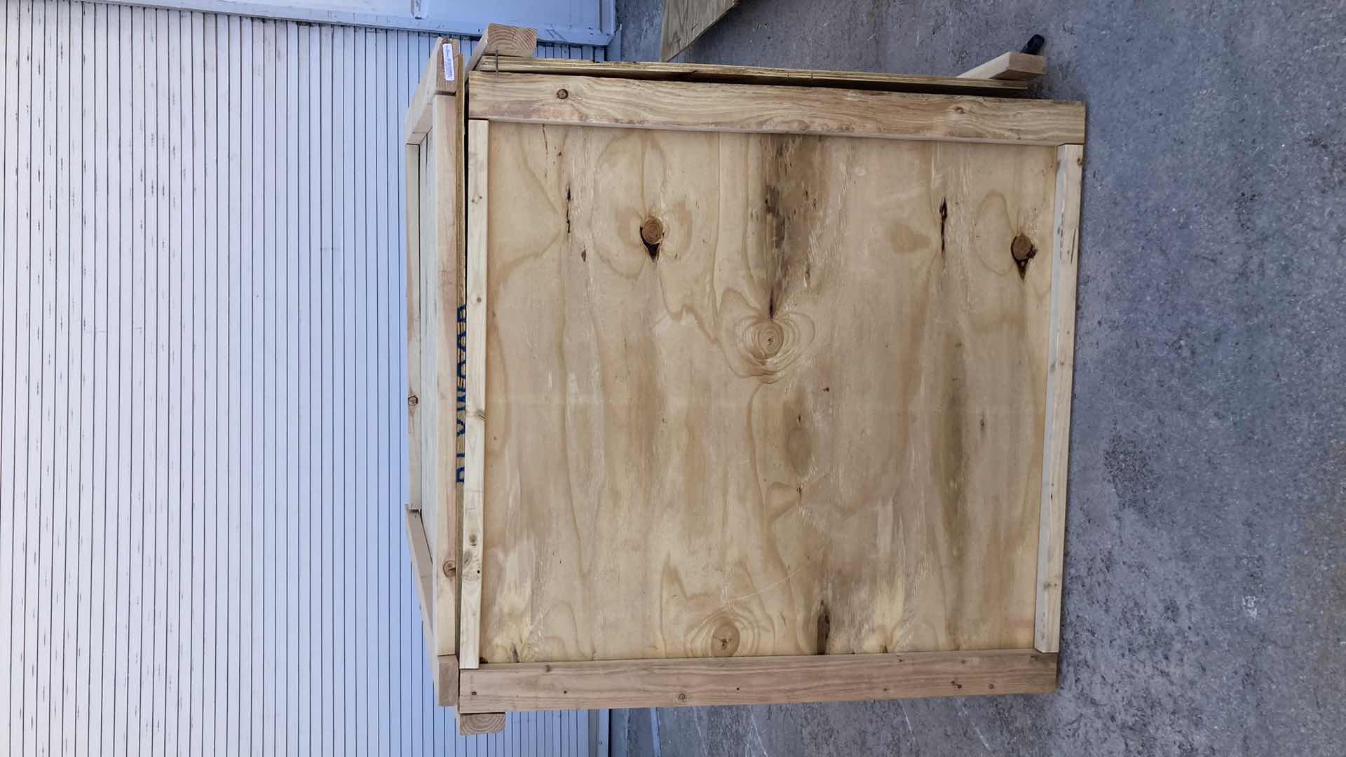 Photo 1 of WOOD CARGO SHIPPING CRATE W LID 51” X 52” H50”