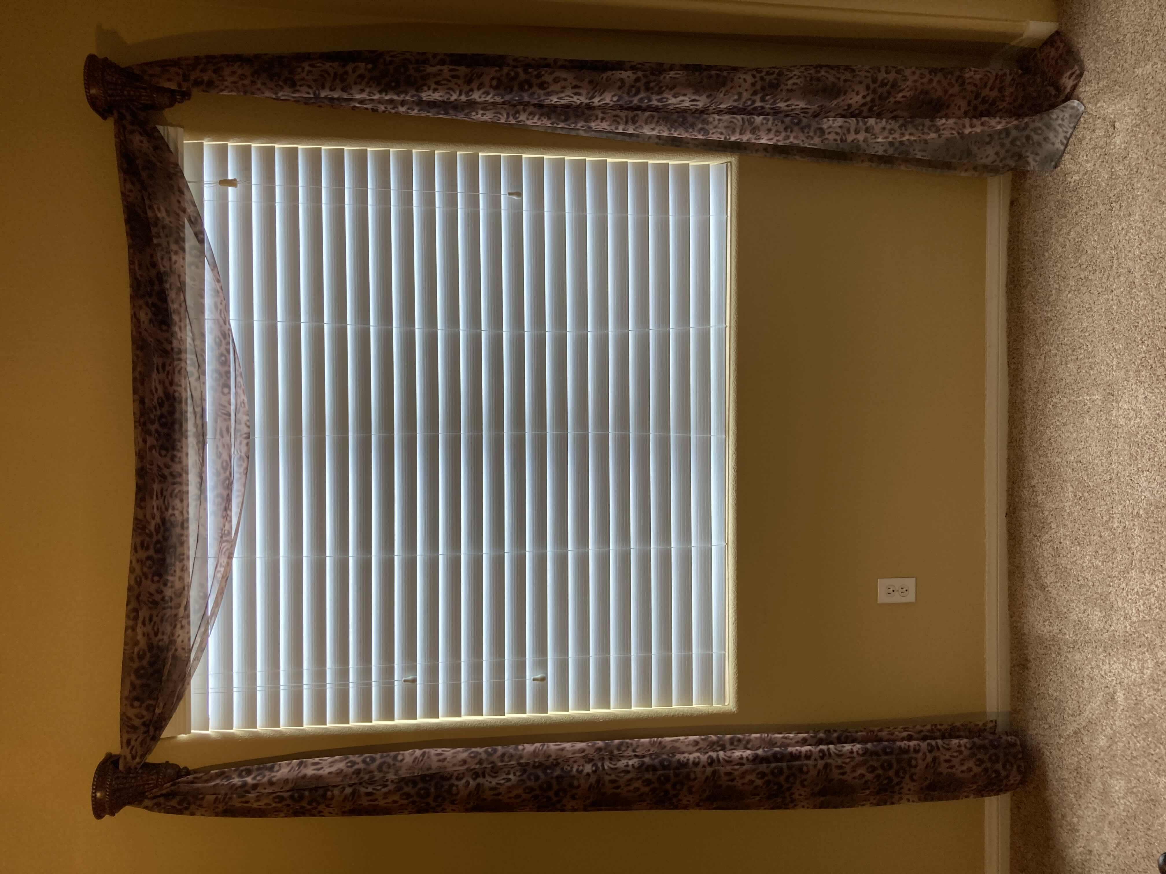 Photo 1 of CHEETAH PRINT TRANSPARENT DRAPES W TWO TONE PATTERN RESIN DRAPE HOLDERS (2) 5.25” X 8”