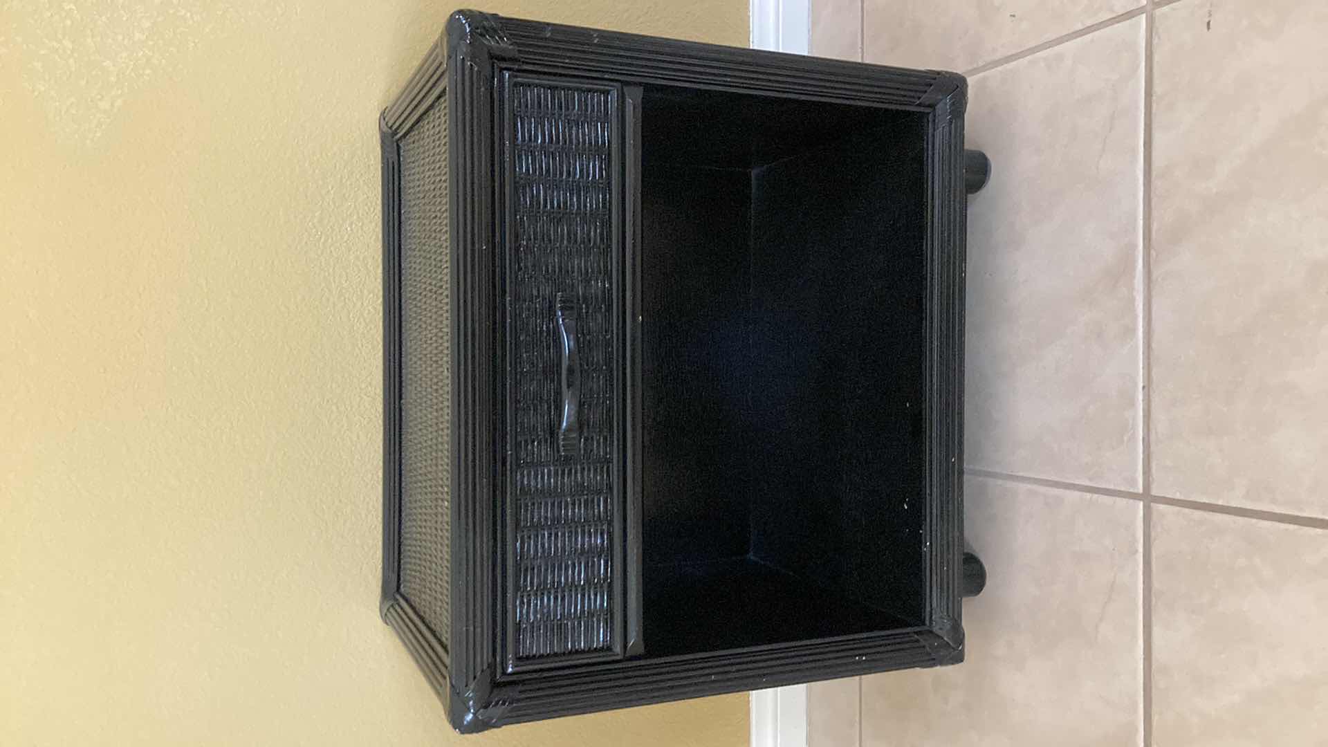 Photo 1 of BLACK WICKER FINISH NIGHTSTAND 22” X 15” H22”