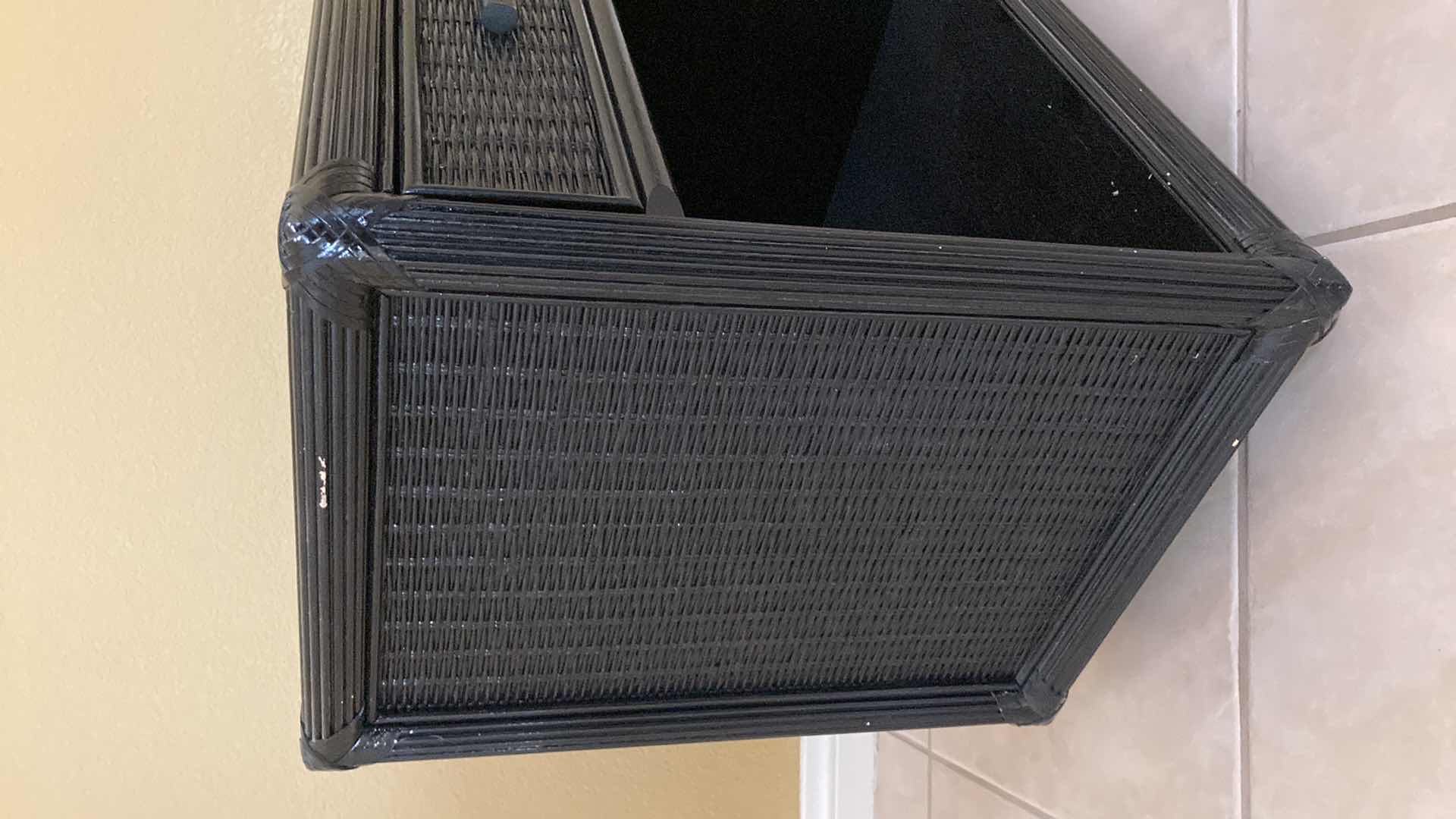 Photo 1 of BLACK WICKER FINISH NIGHTSTAND 22” X 15” H22”