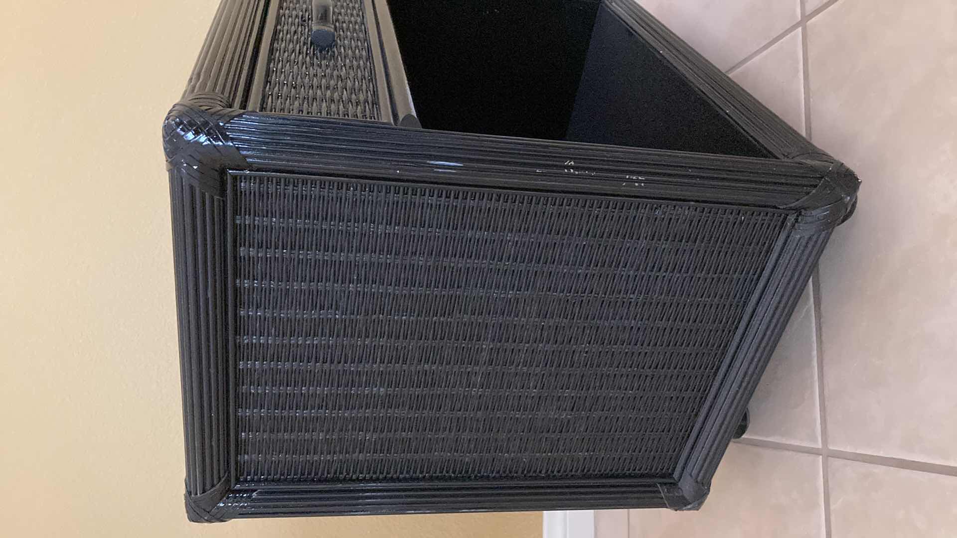 Photo 1 of BLACK WICKER FINISH NIGHTSTAND 22” X 15” H22”