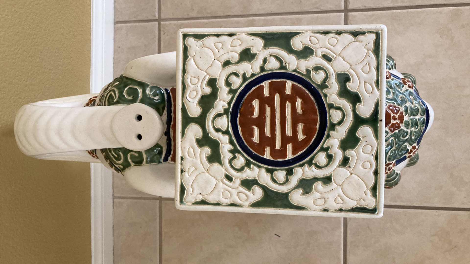 Photo 1 of INTERNATIONAL CARAVAN CERAMIC ELEPHANT  STOOL 22” X 9” H18”