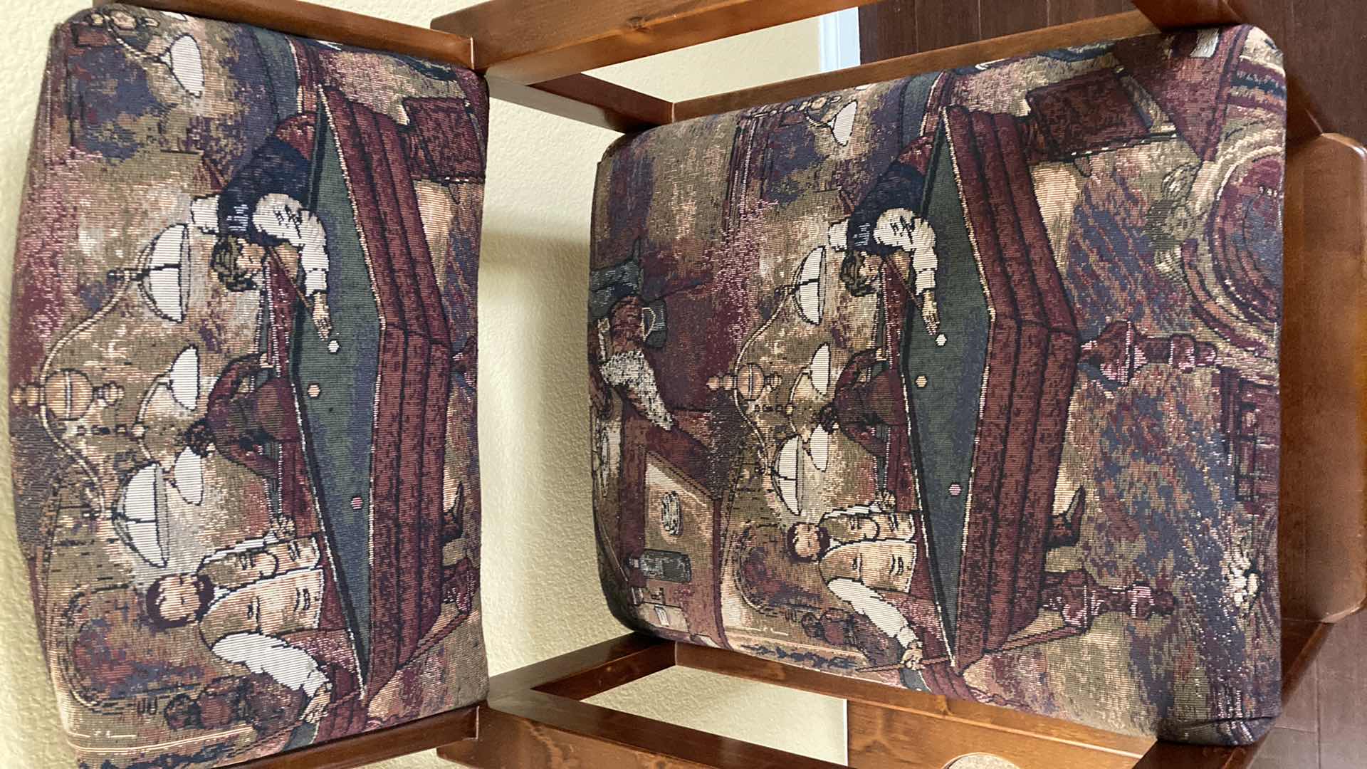 Photo 1 of RECREATIONAL PRODUCTS BILLARD THEME UPHOLSTERED BAR STOOL W CUP HOLDER 26” X 21” H45”