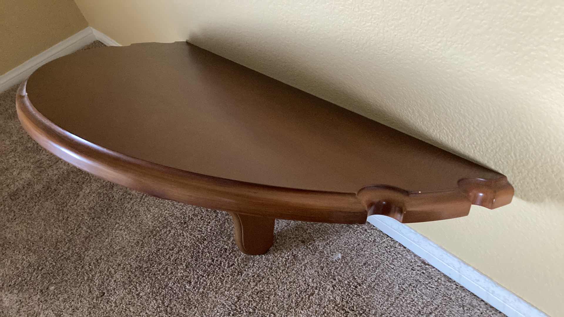 Photo 1 of BILLARDS WOOD WALL MOUNTED SHELF 36” X 18” H15” & 6 SLOT POOL CUE HOLDER RACK