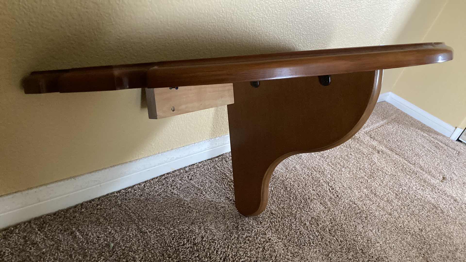 Photo 1 of BILLARDS WOOD WALL MOUNTED SHELF 36” X 18” H15” & 6 SLOT POOL CUE HOLDER RACK