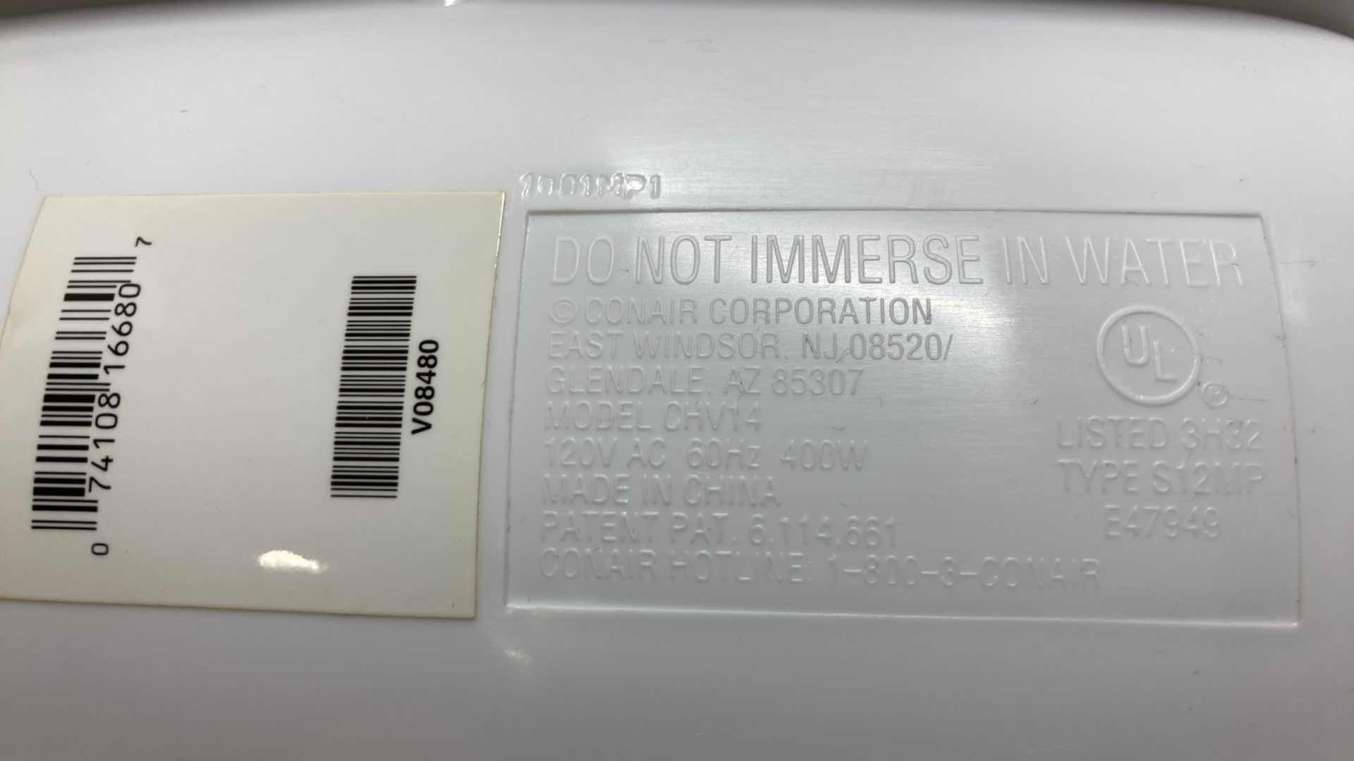 Photo 1 of CONAIR INSTANT HEAT HAIR-SETTER MODEL CHV14