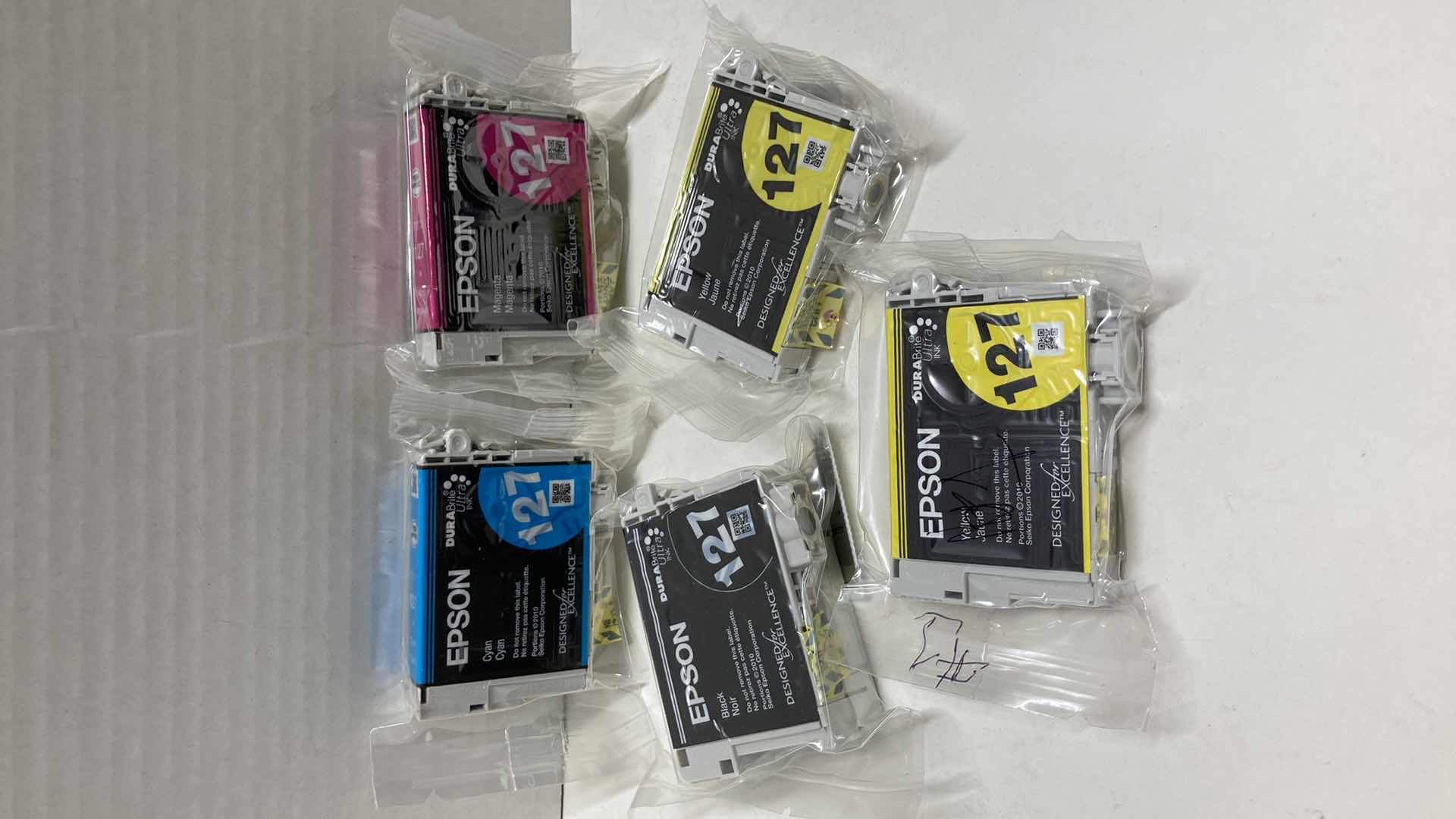 Photo 1 of EPSON WF-3520 ALL IN ONE PRINTER MODEL C481C W EPSON INK CARTRIDGES (5)