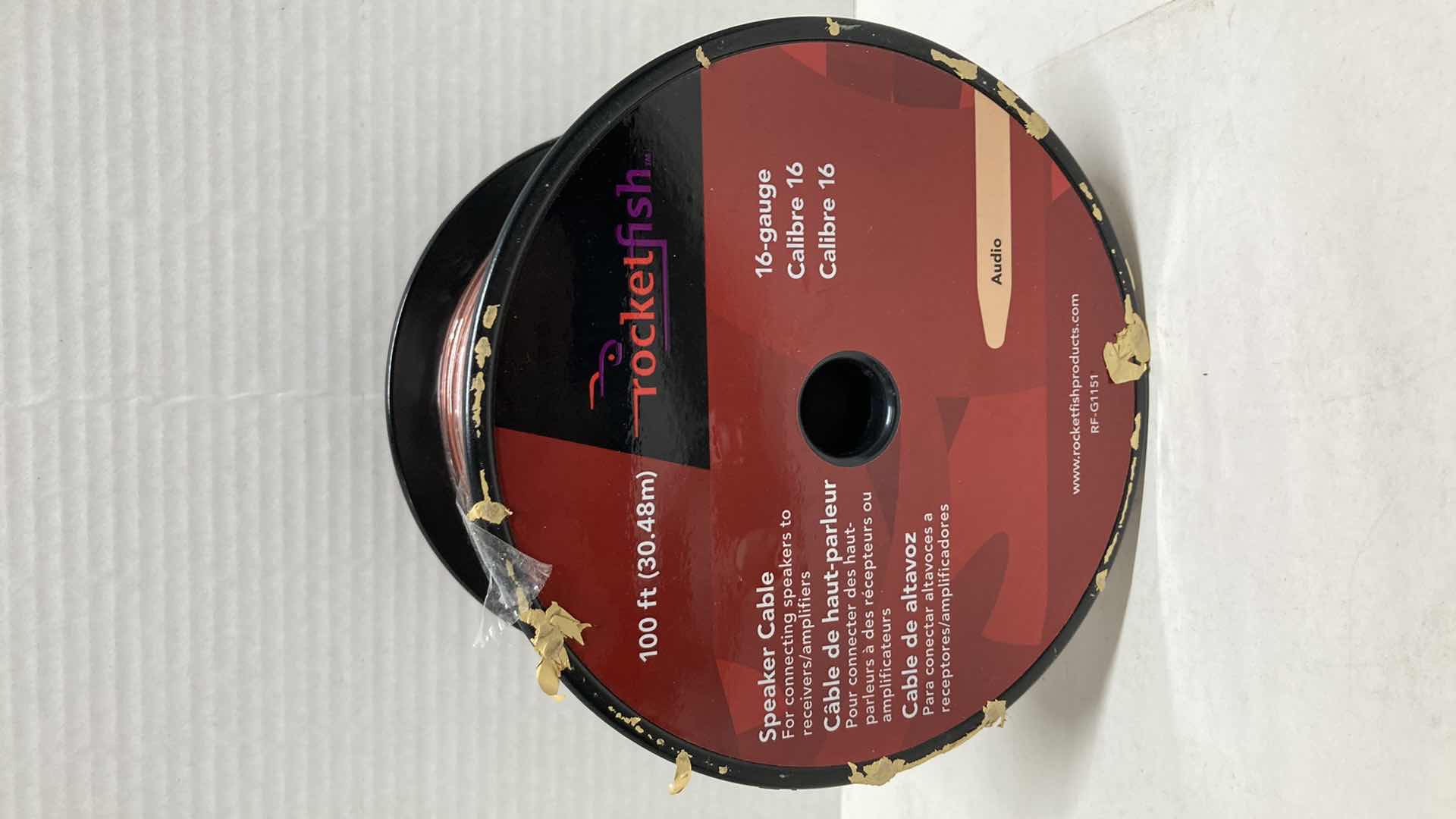 Photo 1 of NEW ROCKETFISH AUDIO 100FT 16GAUGE COPPER SPEAKER CABLE