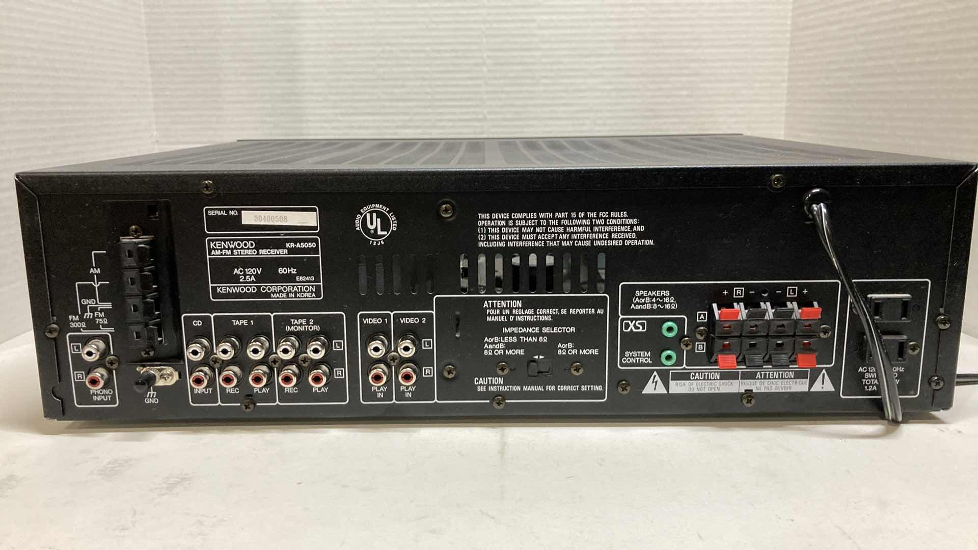 Photo 1 of KENWOOD AM-FM STEREO RECEIVER MODEL KR-A5050