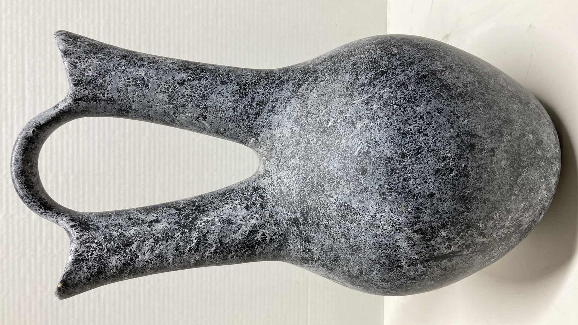 Photo 1 of GRAY STONE FINISH CERAMIC WEDDING VASE 8.5” X 17”