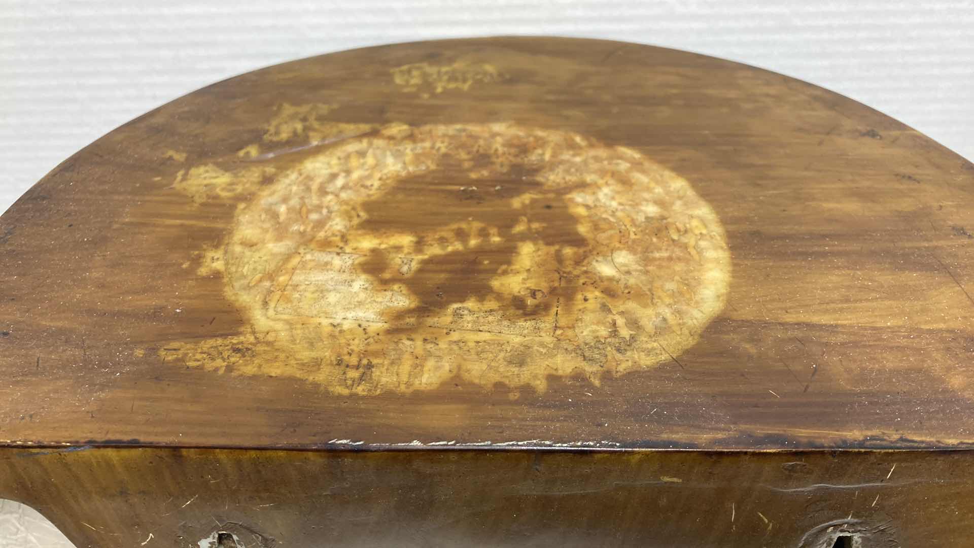 Photo 1 of ELEPHANT HEAD WOOD FINISH RESIN SHELF 12” X 8.5” H18”