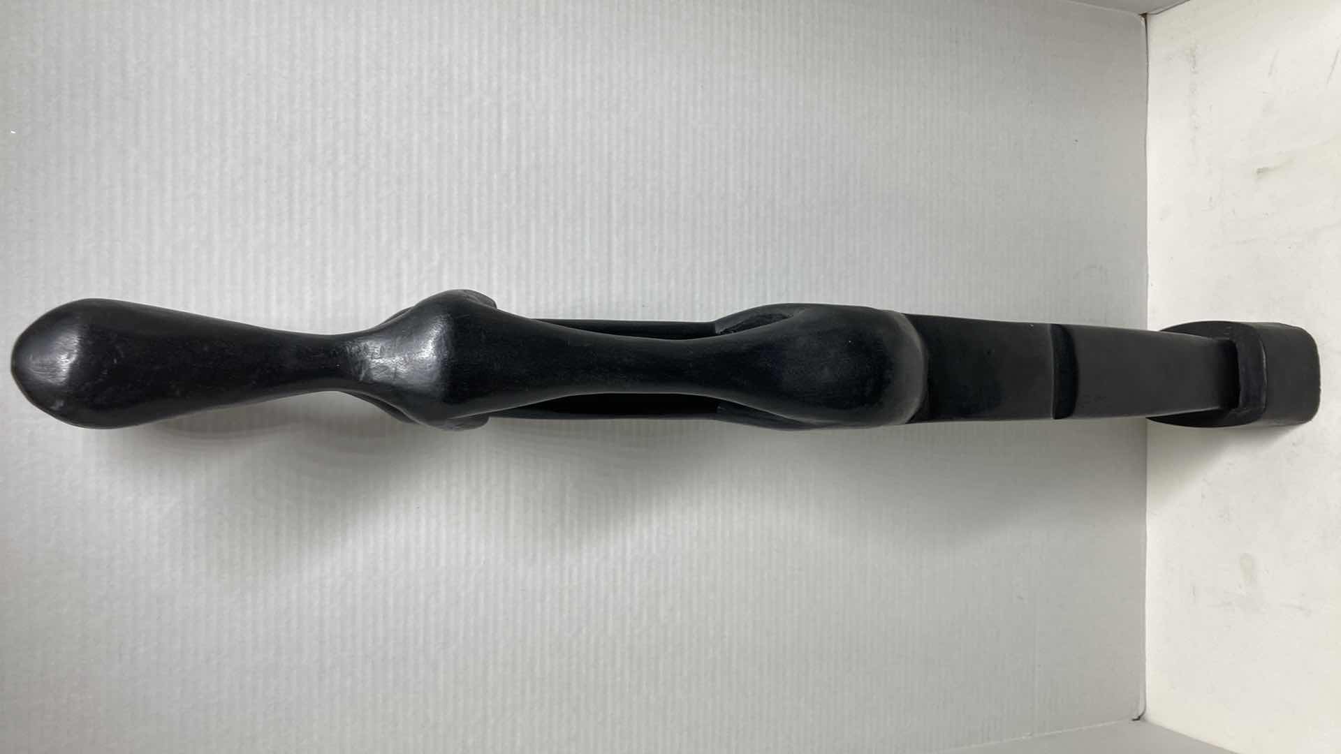 Photo 1 of AFRICAN STYLE HAND CRAVED COUPLE KISSING WOOD SCULPTURE 5” X 3” H33”