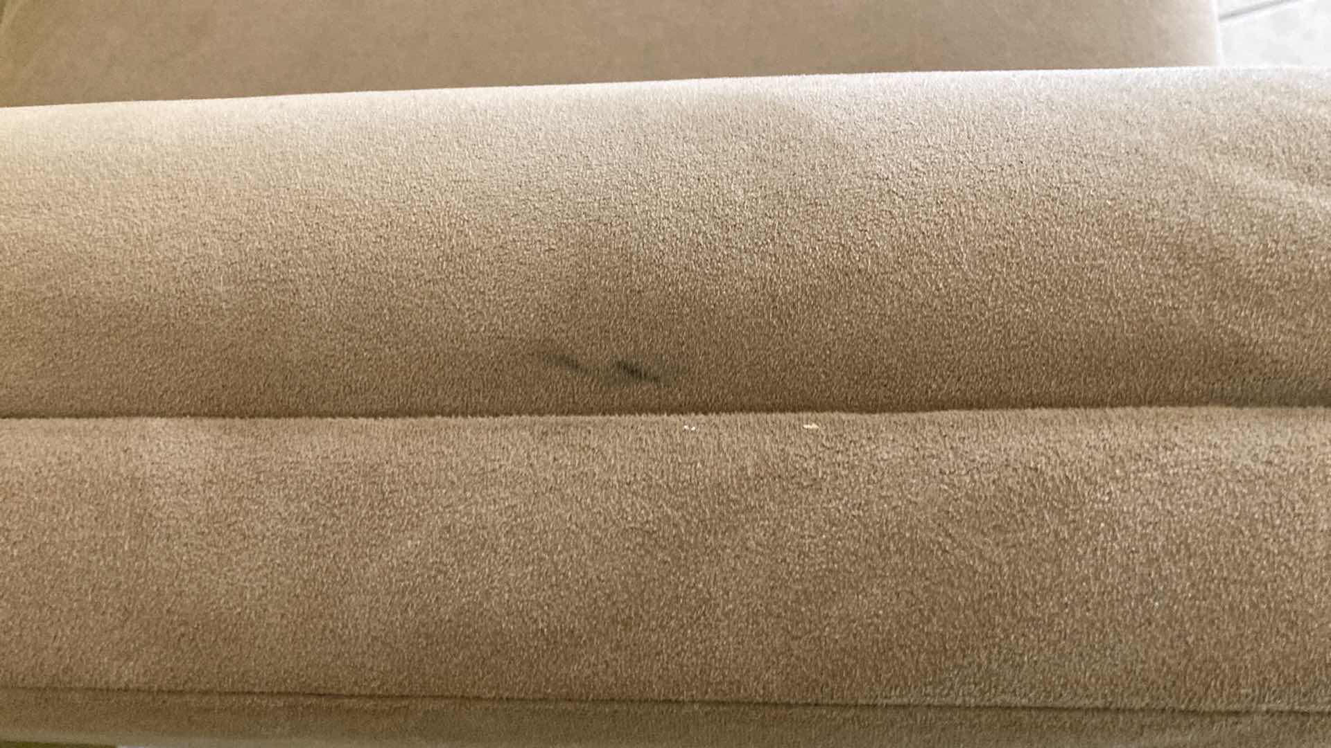 Photo 1 of TAN FRINGE SLIPPER CHAIR 29” X 34” H28”