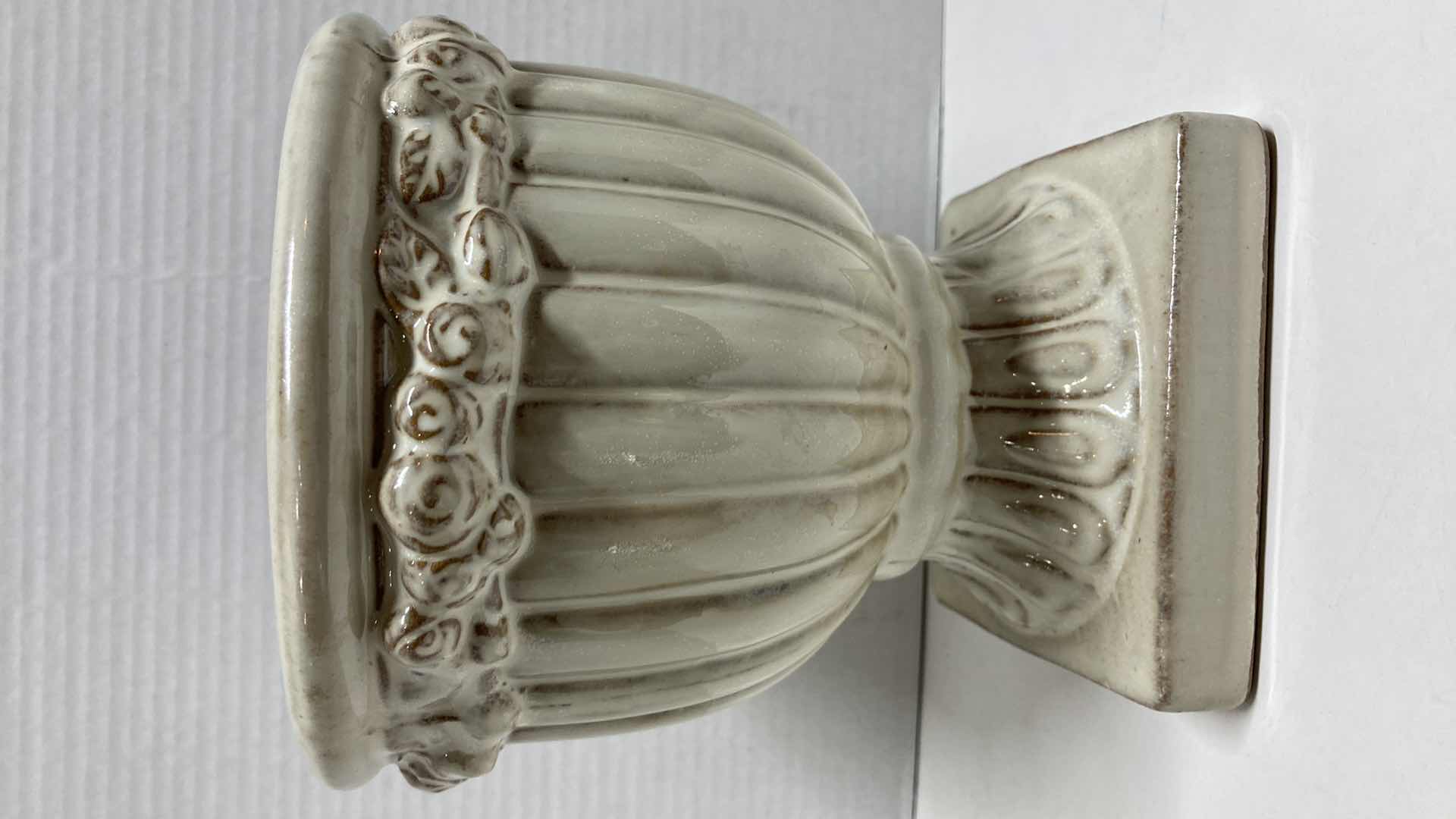 Photo 1 of ROMAN STYLE CERAMIC PLANTER 6.5” X 7.5”