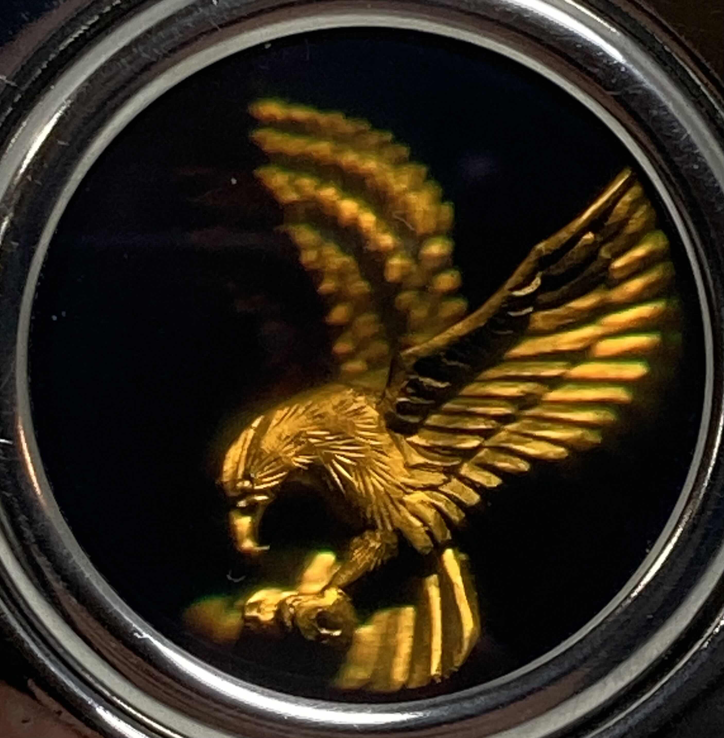Photo 1 of EAGLE DUAL SIDED HOLOGRAM STAINLESS STEEL 5OZ FLASK