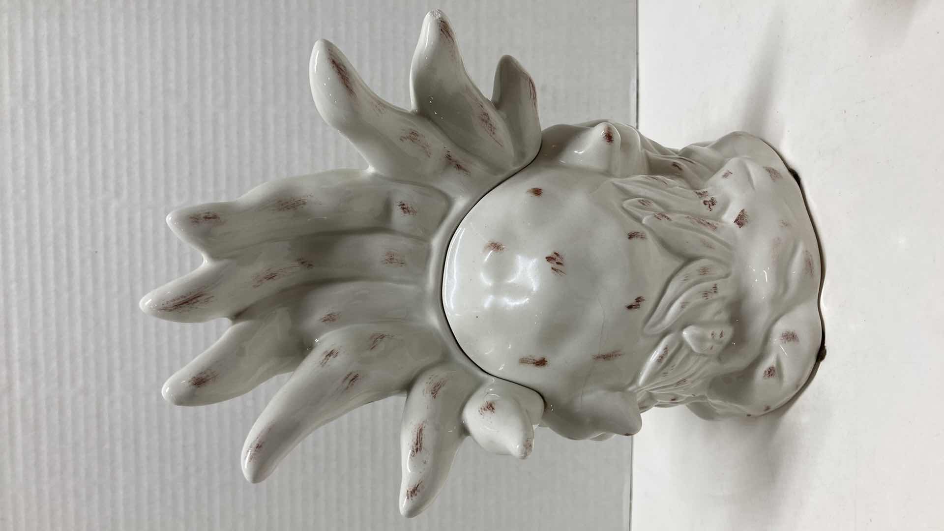 Photo 1 of ROOSTER SALT & PEPPER SHAKERS W ROOSTER CERAMIC JAR 7” X 6” H9”