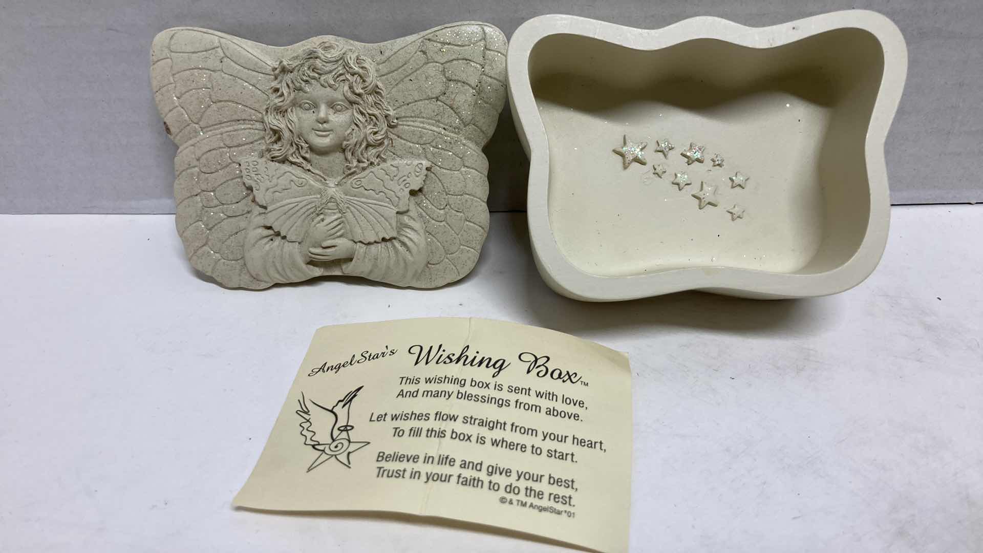 Photo 1 of ANGEL STARS WISHING BOXES (2) 3.5” X 2.5”