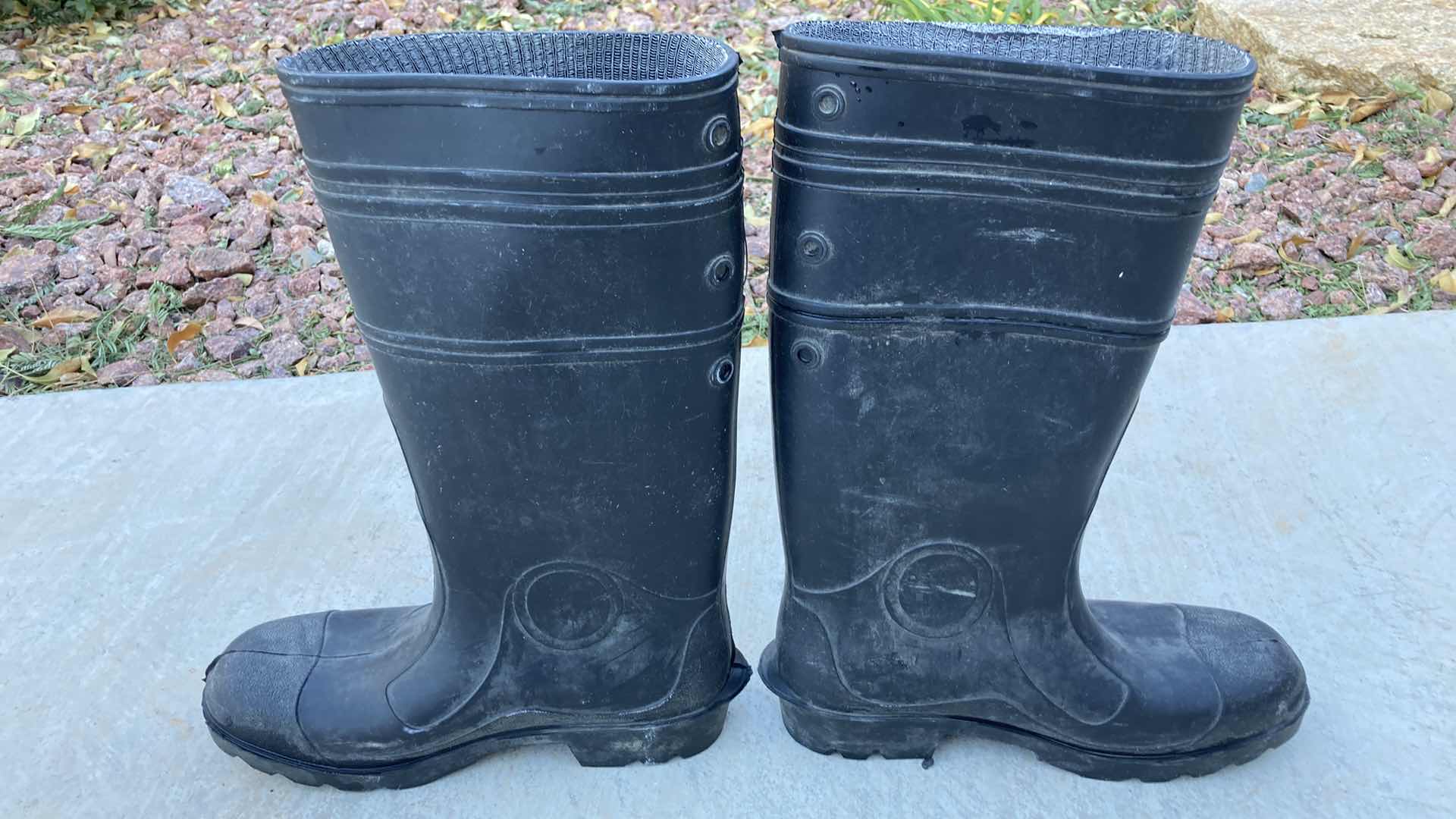 Photo 1 of USA MADE RUBBER WATERPROOF BOOTS SIZE 8 H15”